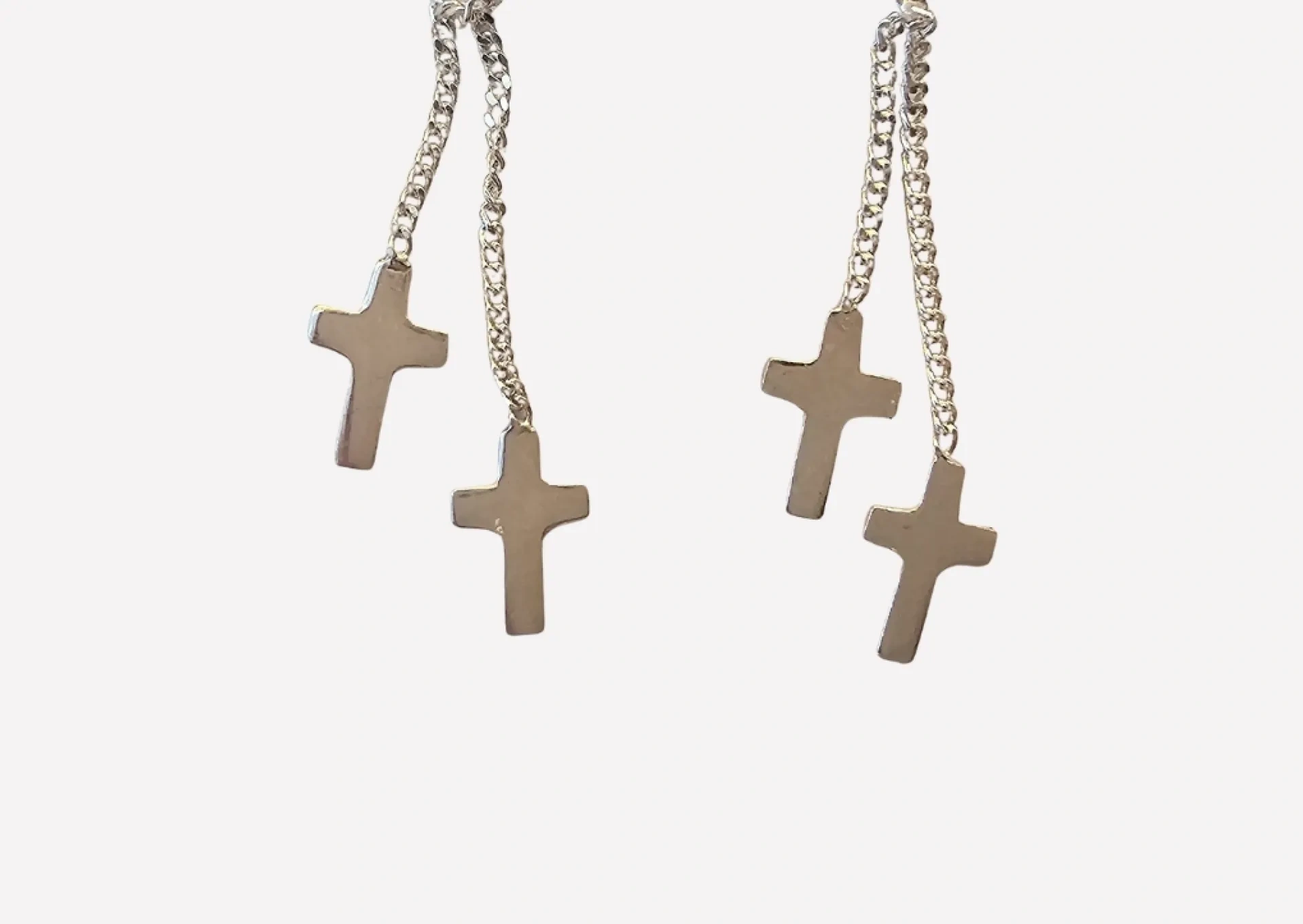 Chain Cross Earrings