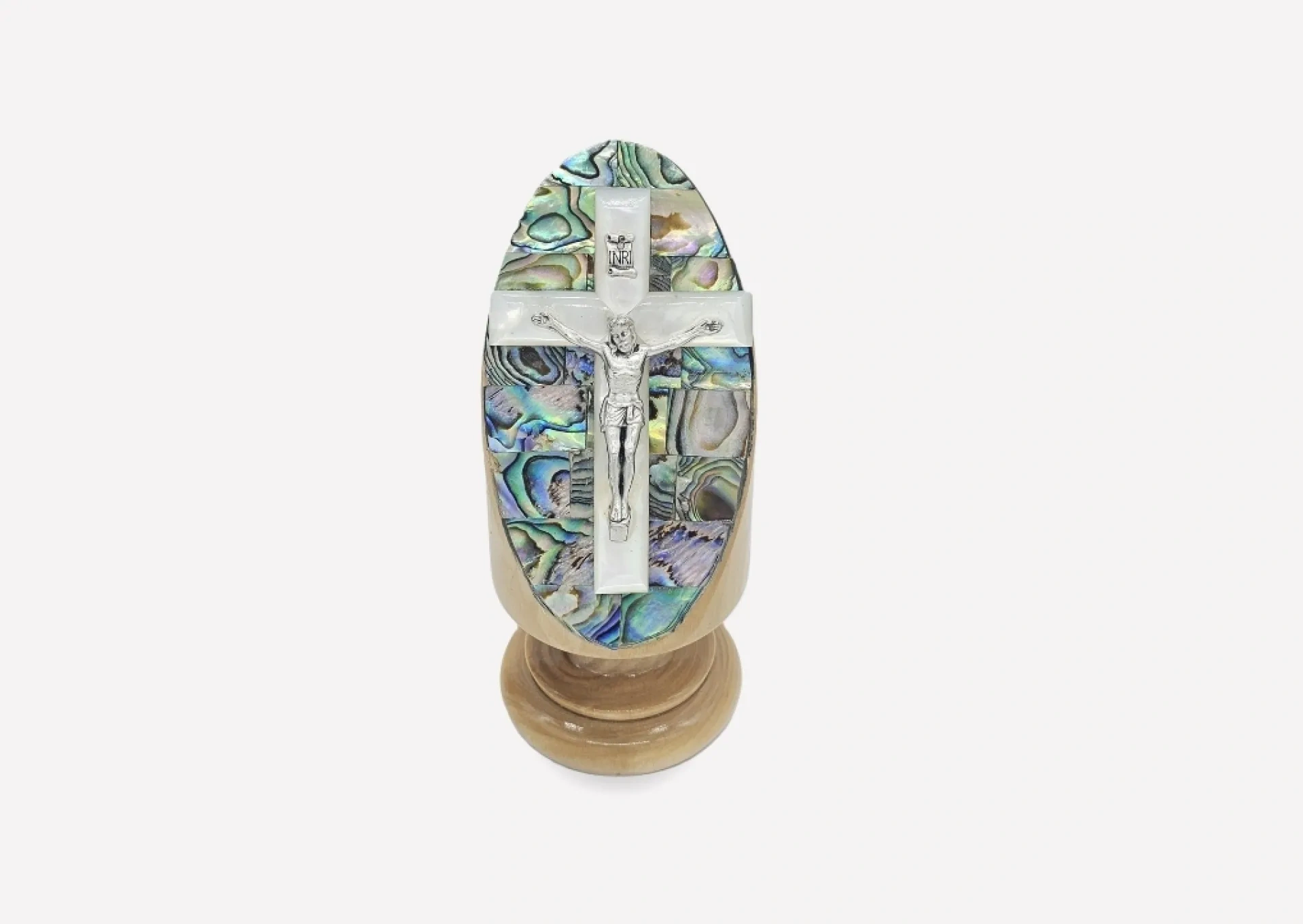 Mother of Pearl Crucifix Stand