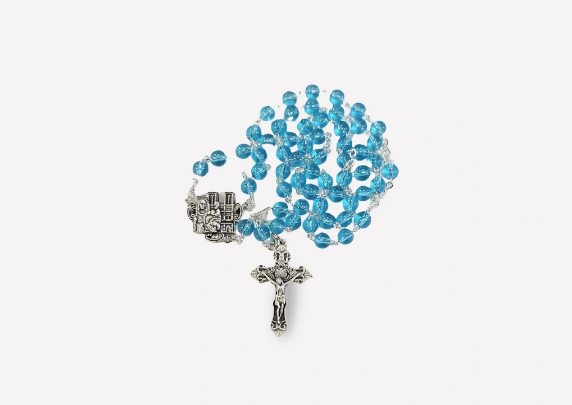 Notre Dame Aquamarine Rosary