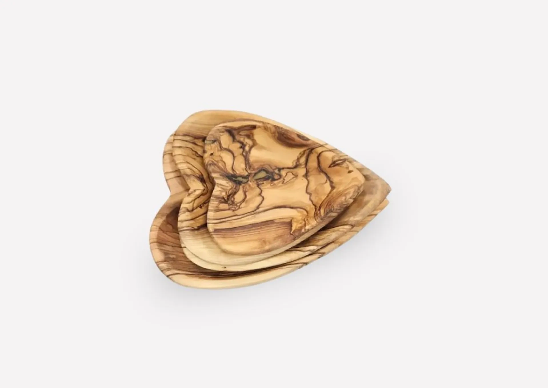 Olive Wood Heart Bowls