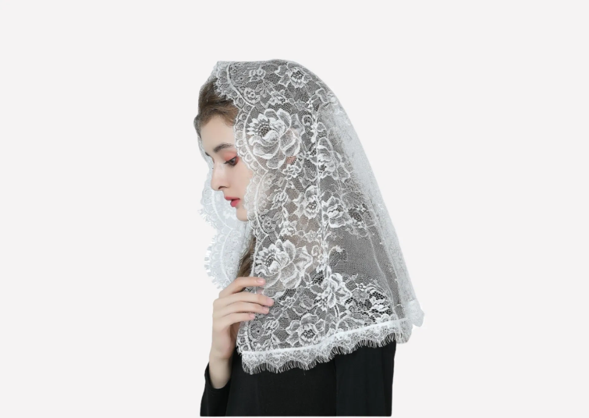 White Lace Mantilla