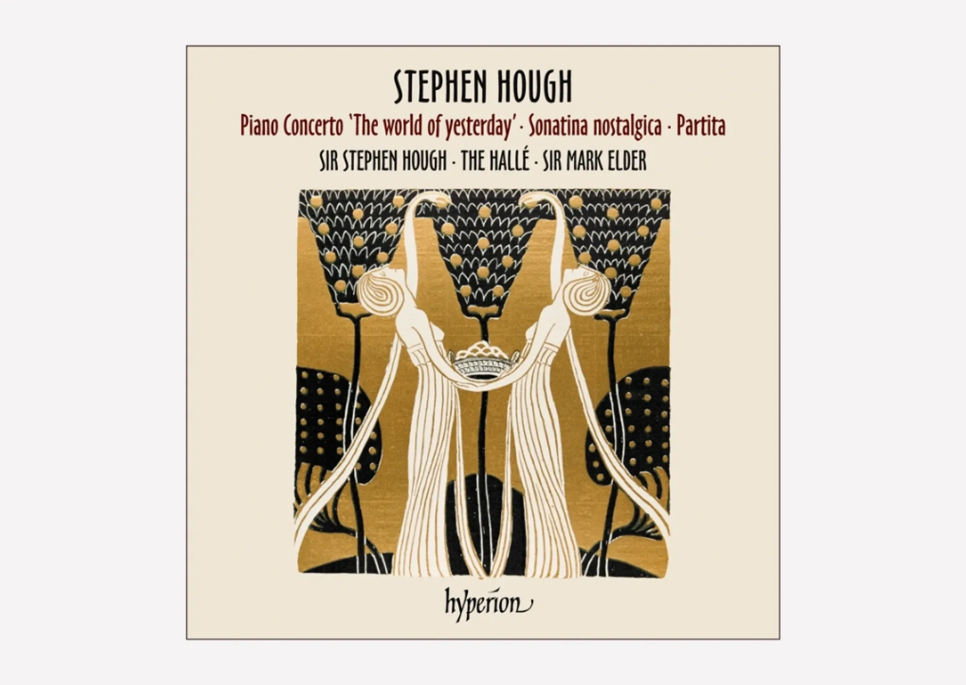 CD cover featuring two women holding hands on a gold and black bakground