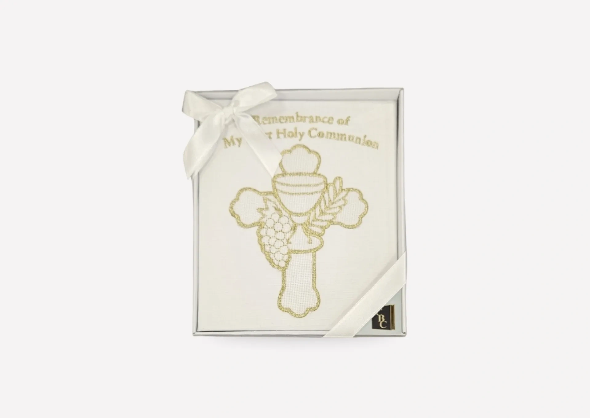 White Embroidered First Communion Photo Album