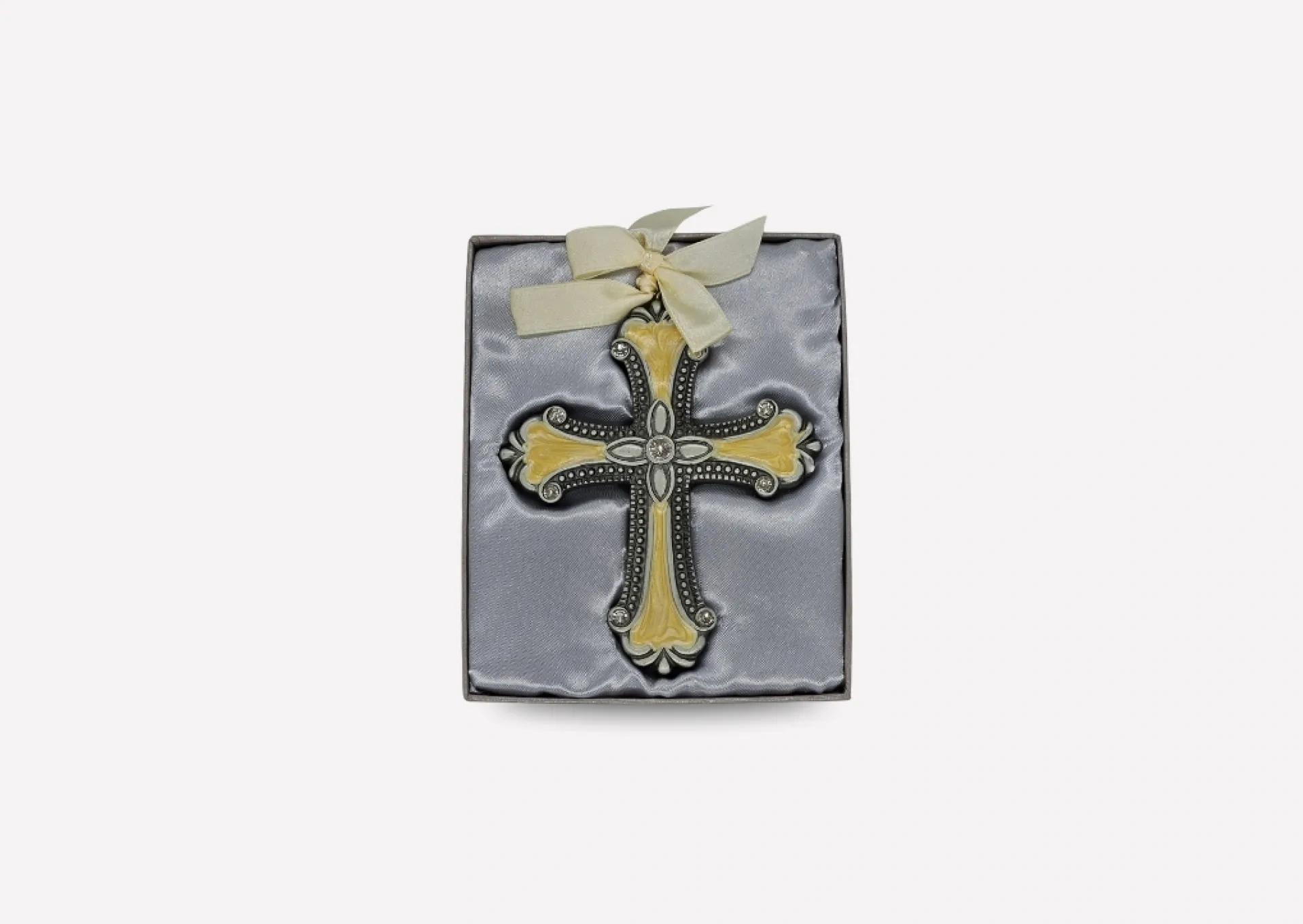 Yellow Cross with Diamond Style and Bow