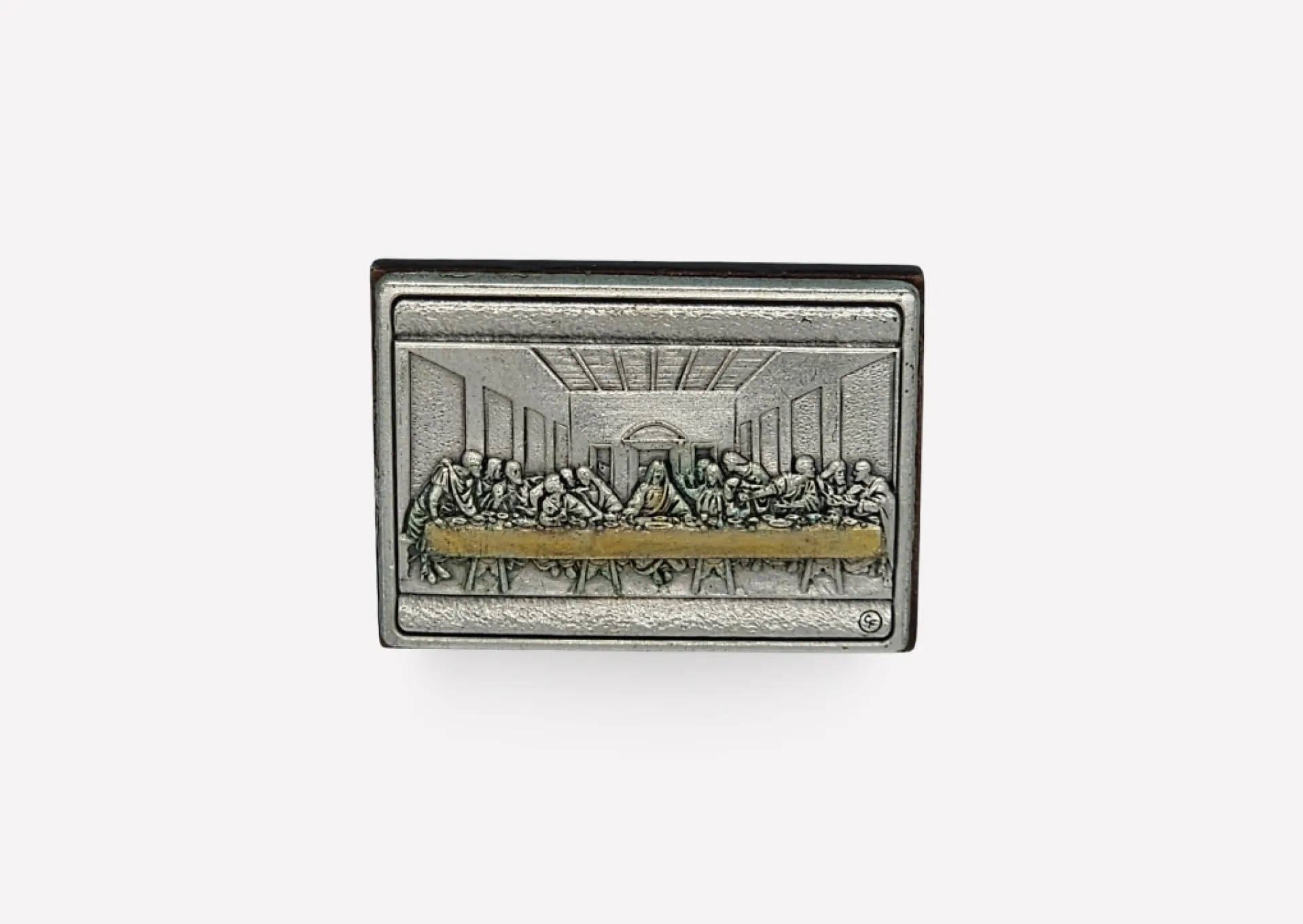 Metal and Wood Last Supper Plaque