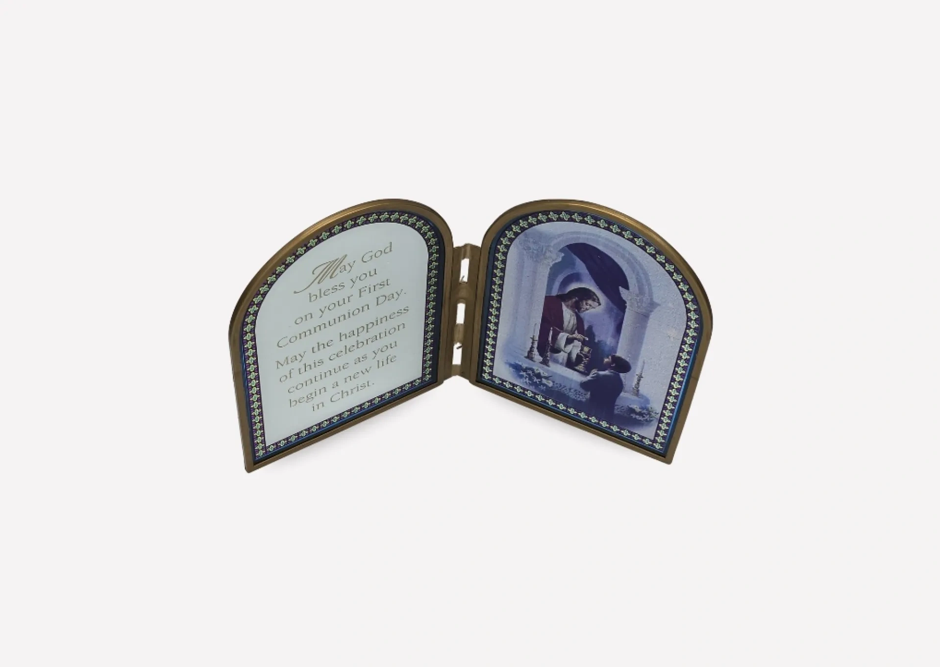 First Communion Folding Glass Effect Picture