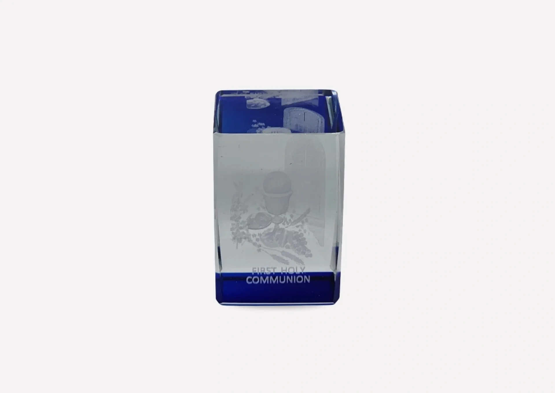 Laser Etched First Communion Votive Block