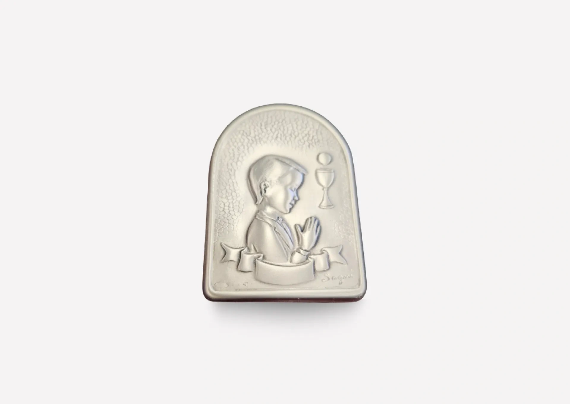 Boys Silver Plated Communion Plaque