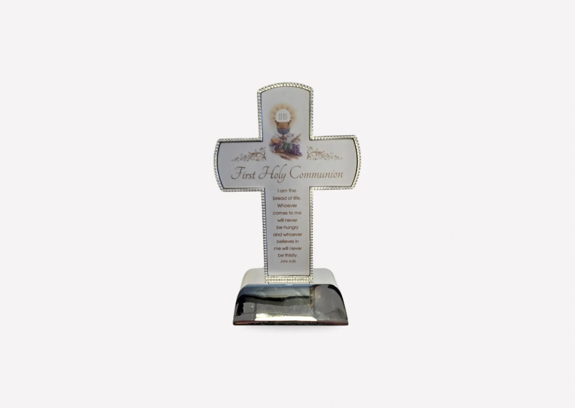 First Communion Silver Plated Cross