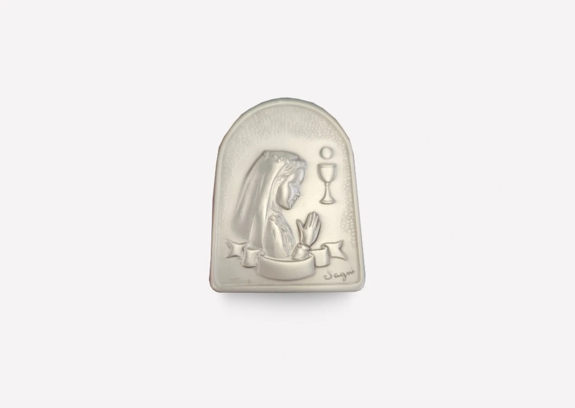Girls Silver Plated Communion Plaque
