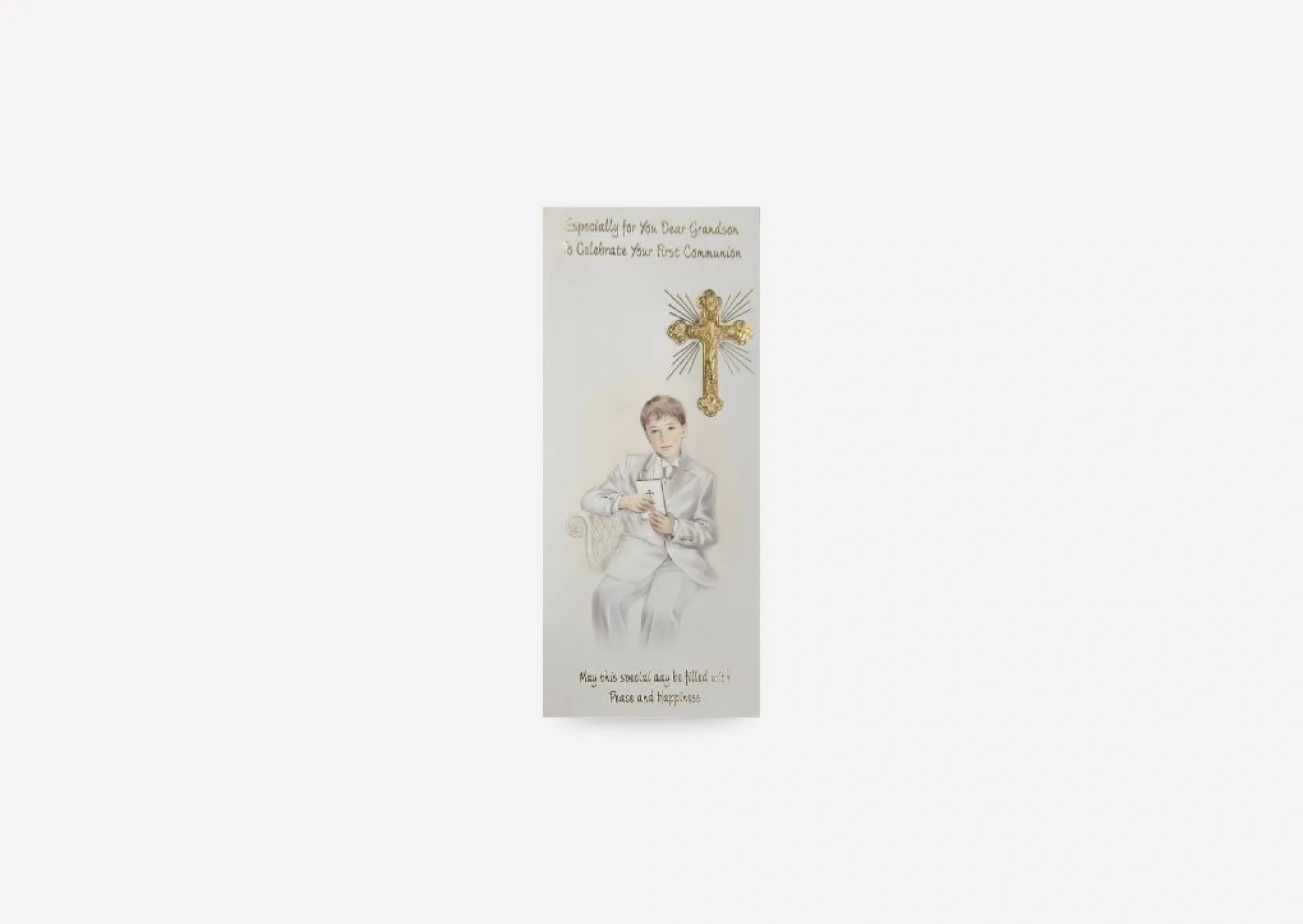 First Communion Grandson Card