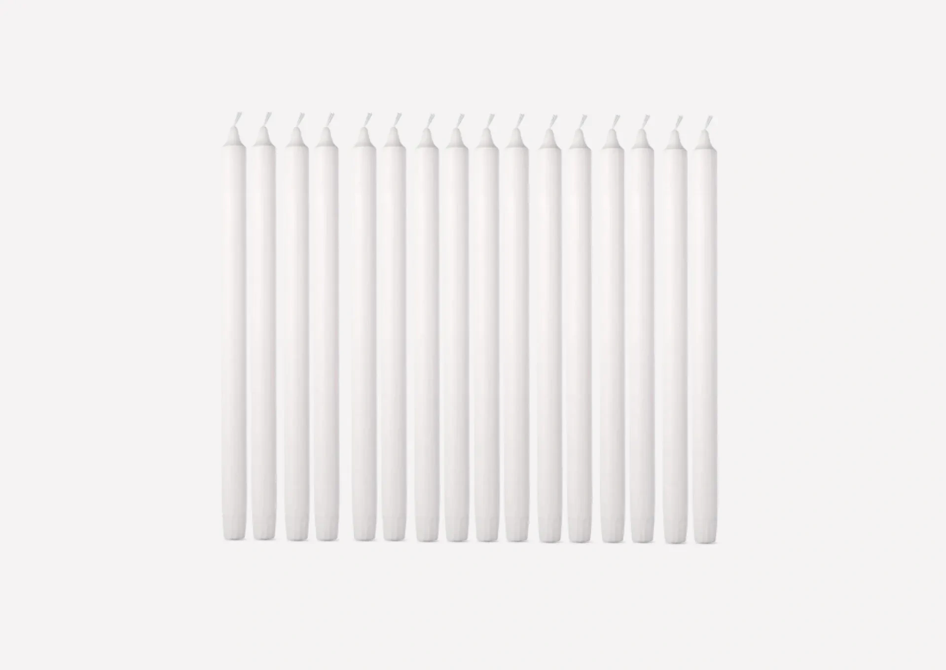 Pack of long white candles