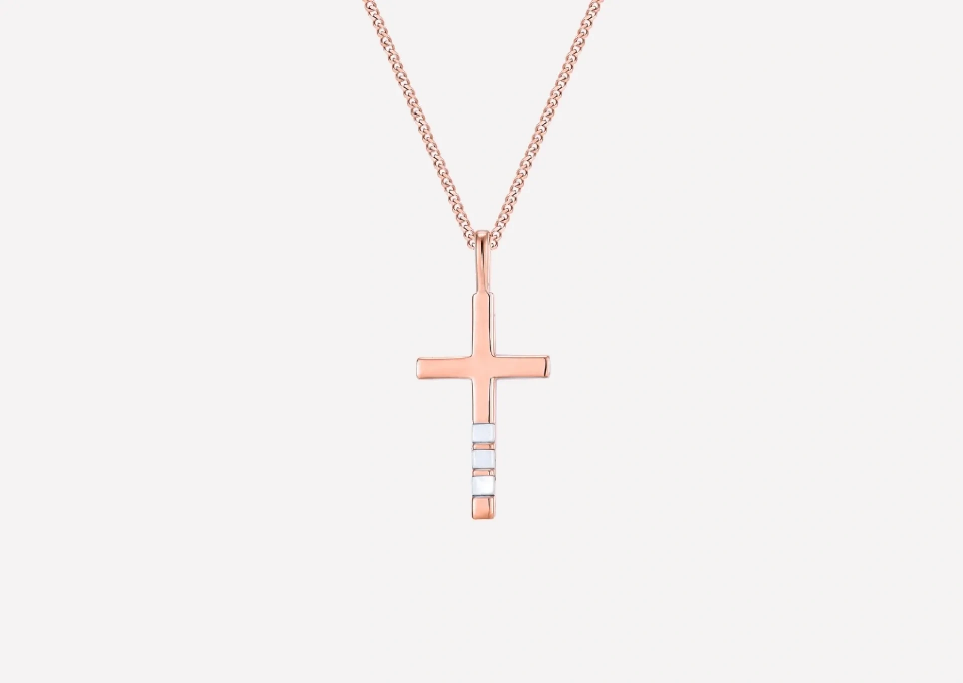 Mother of Pearl Rose Cross
