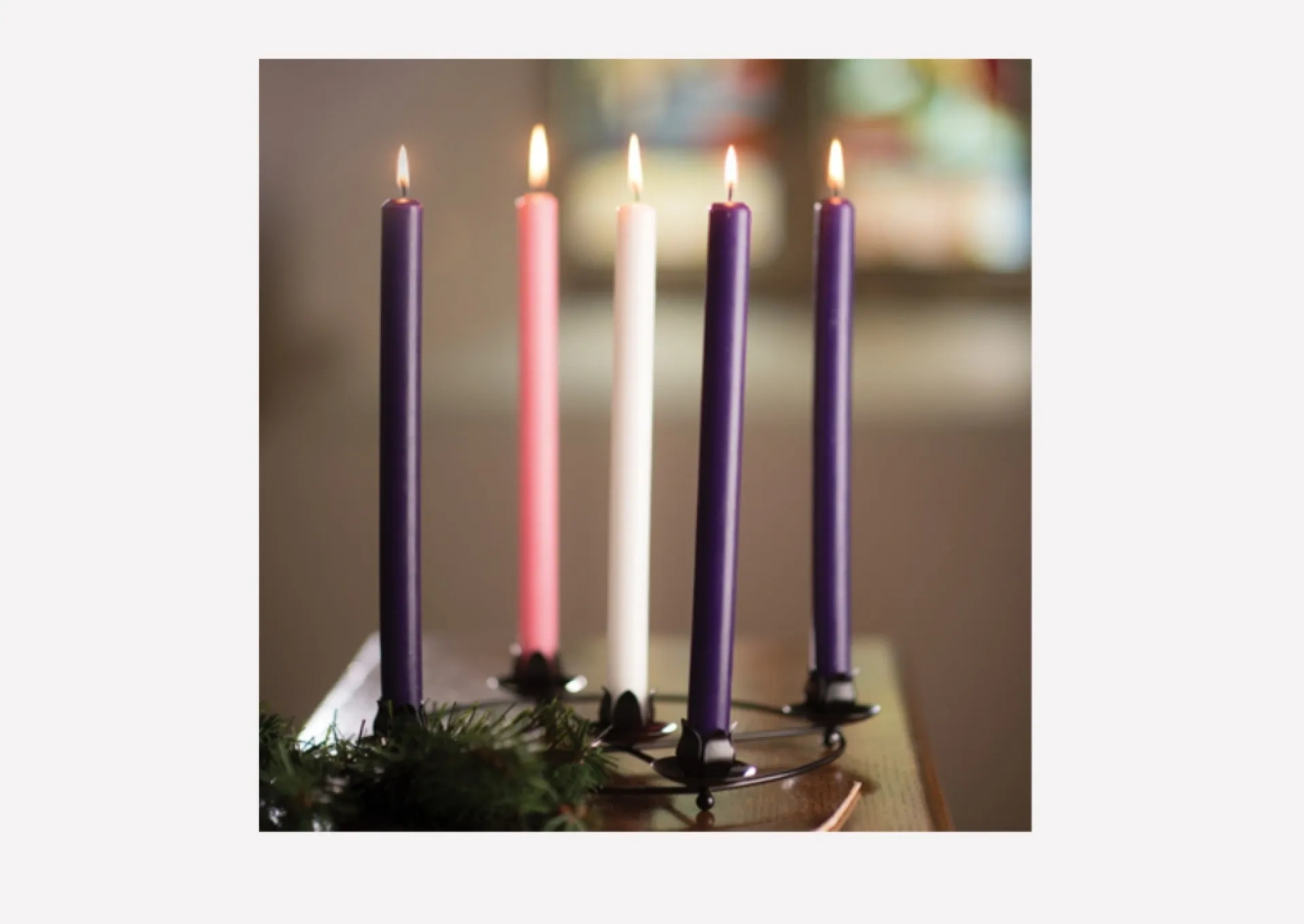 Advent candle frame &amp; set