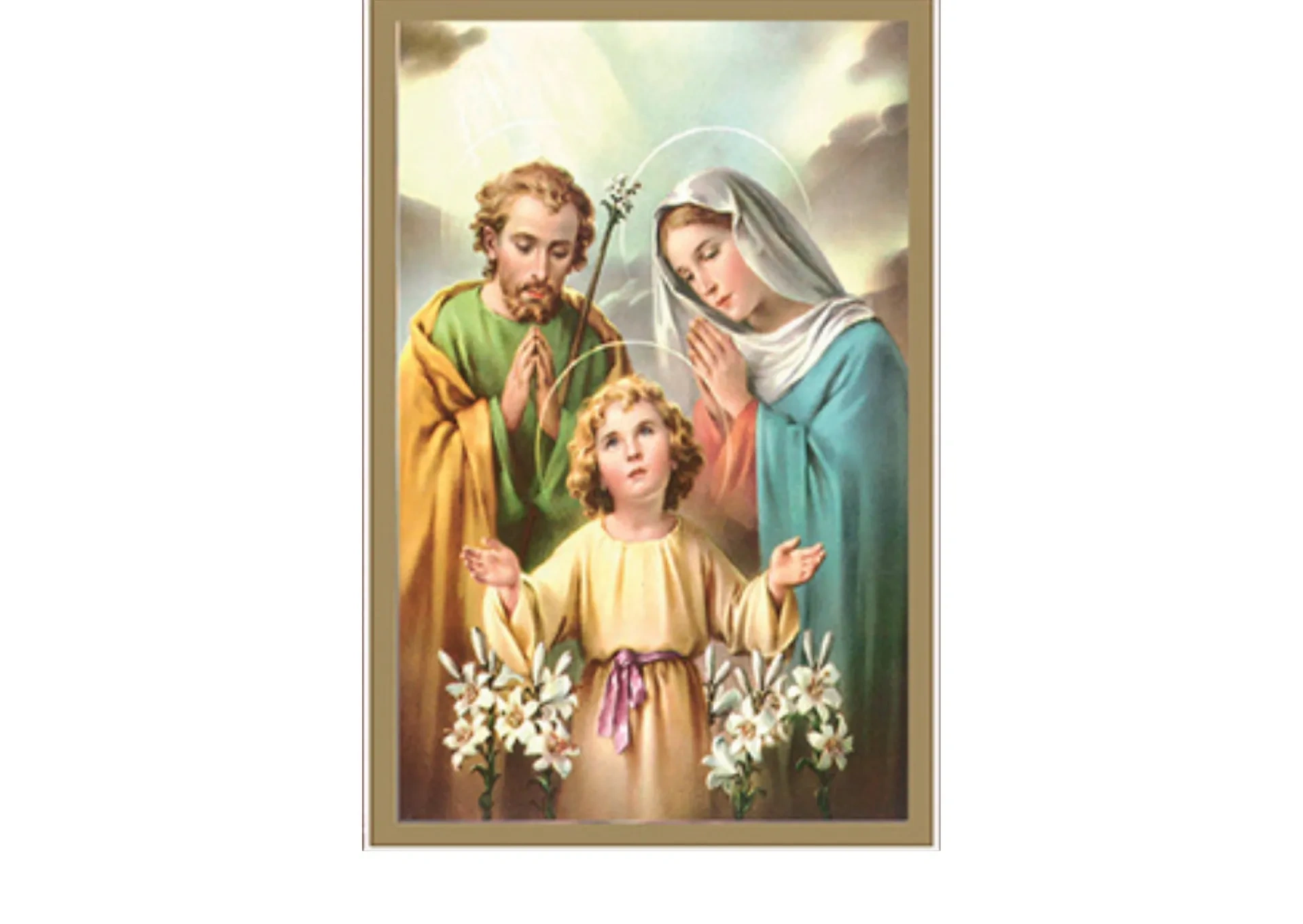 Holy Family Laminated Picture