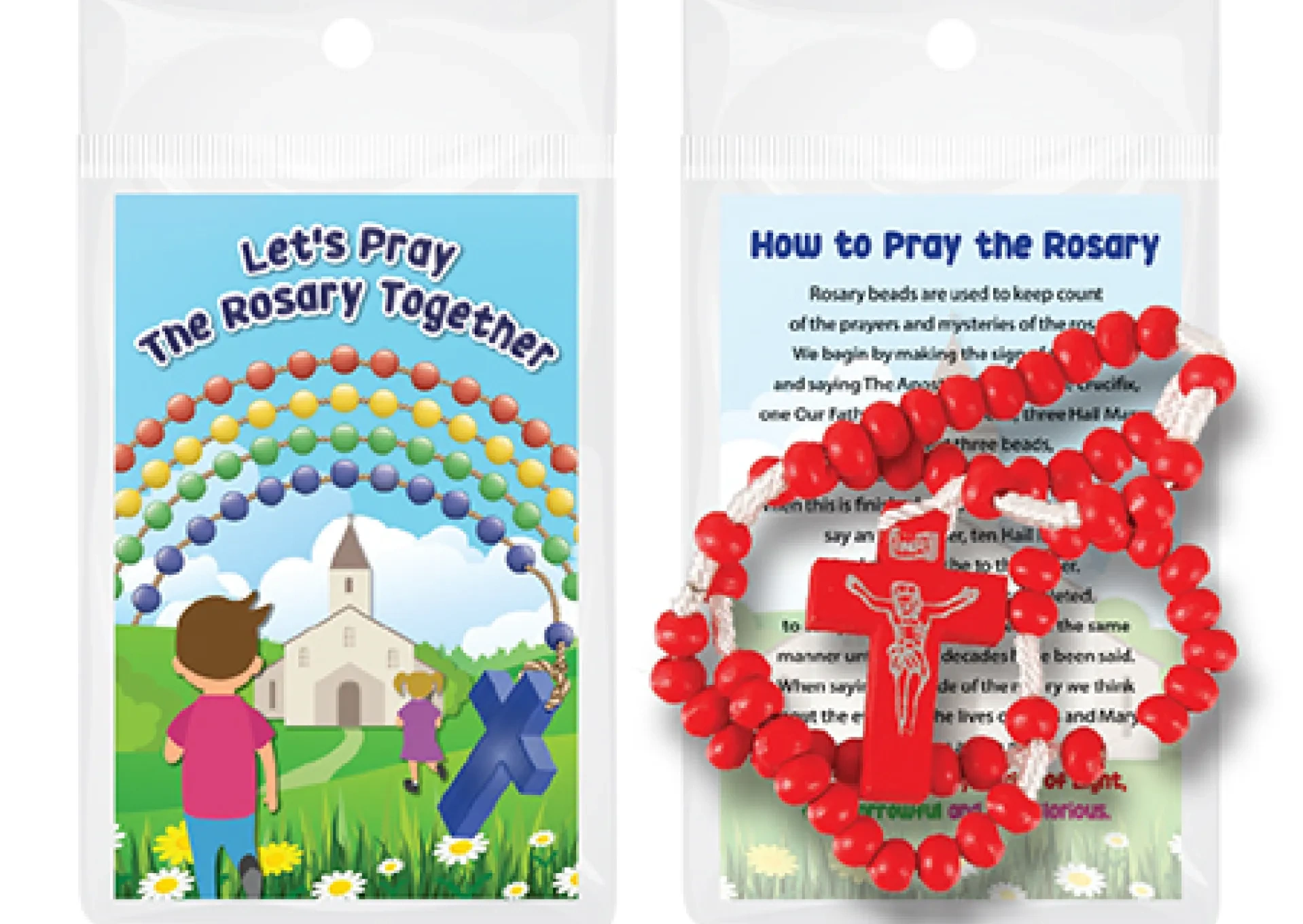 Children's Red Wooden Rosary