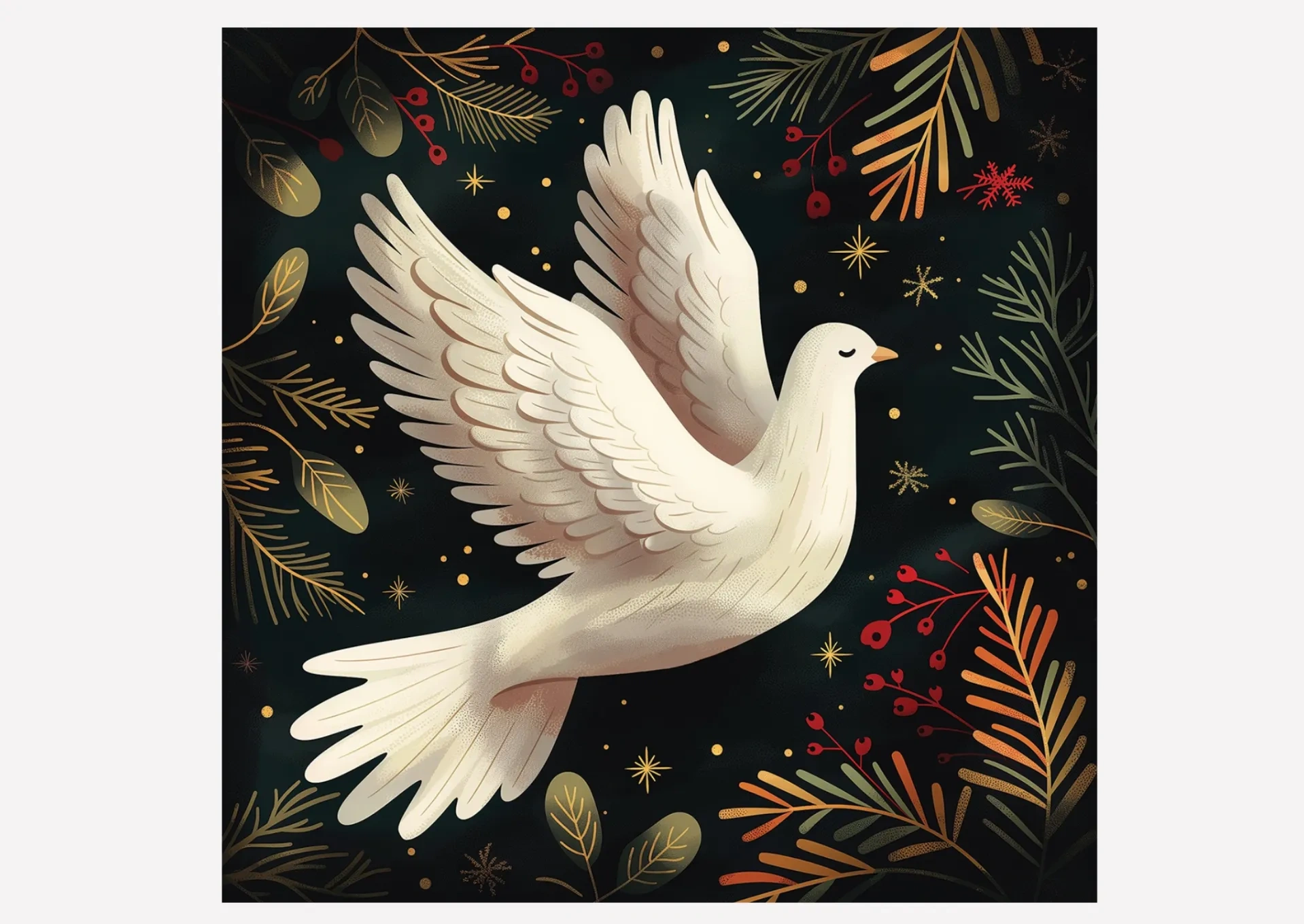 Dove of Peace Christmas Card