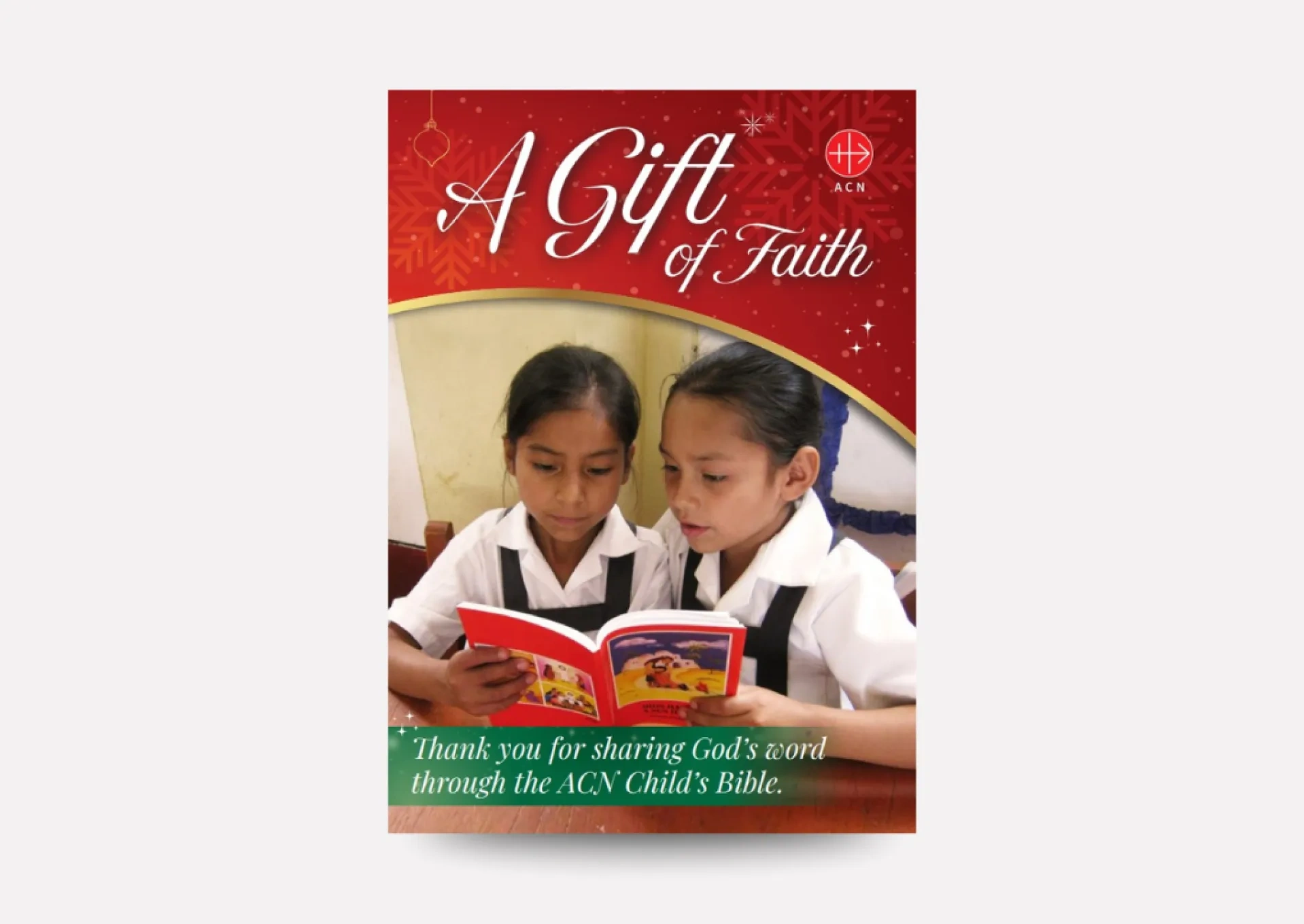 Gift of Faith charity donation Christmas card