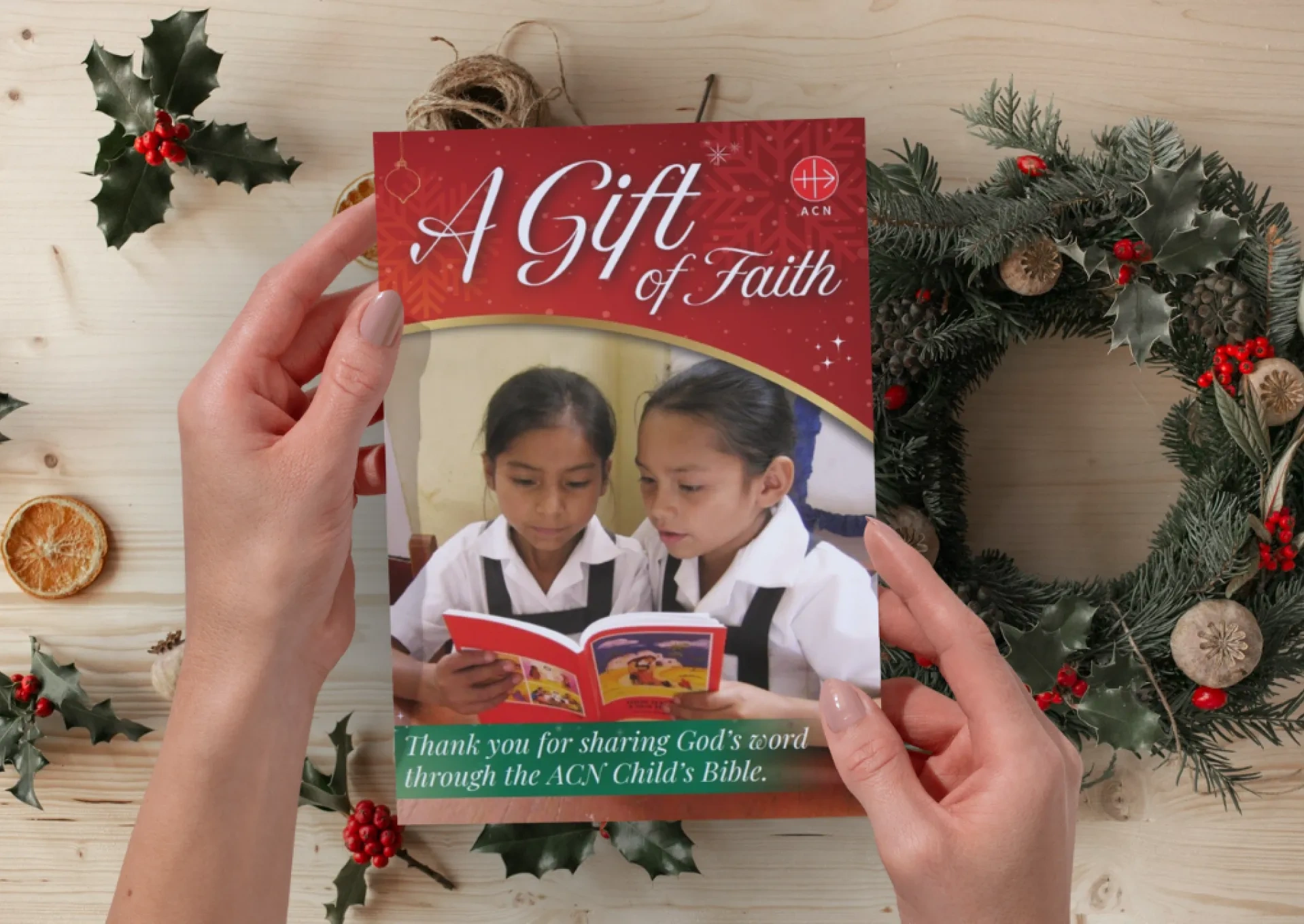 Gift of Faith charity donation Christmas card