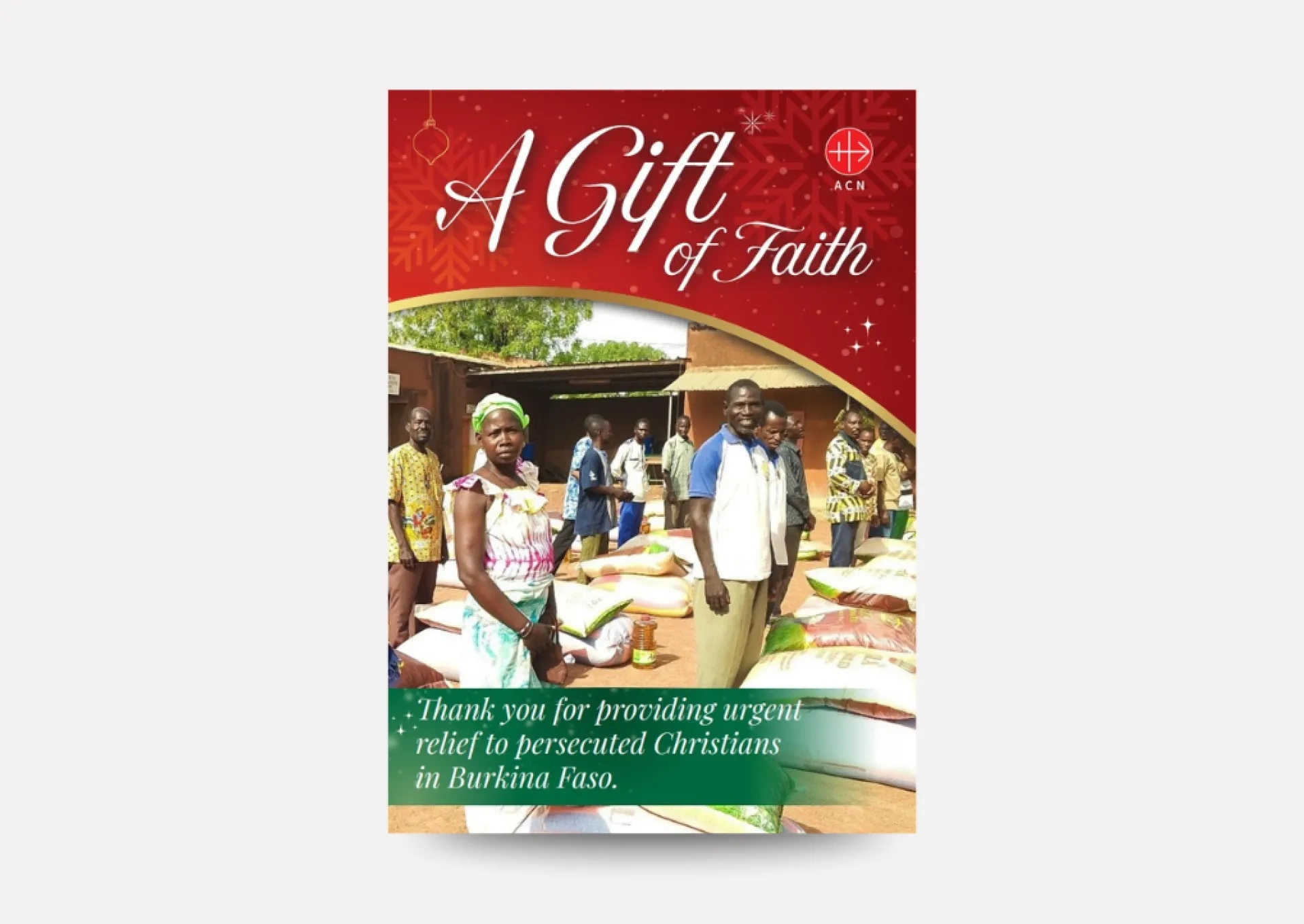 Gift of Faith charity donation Christmas card