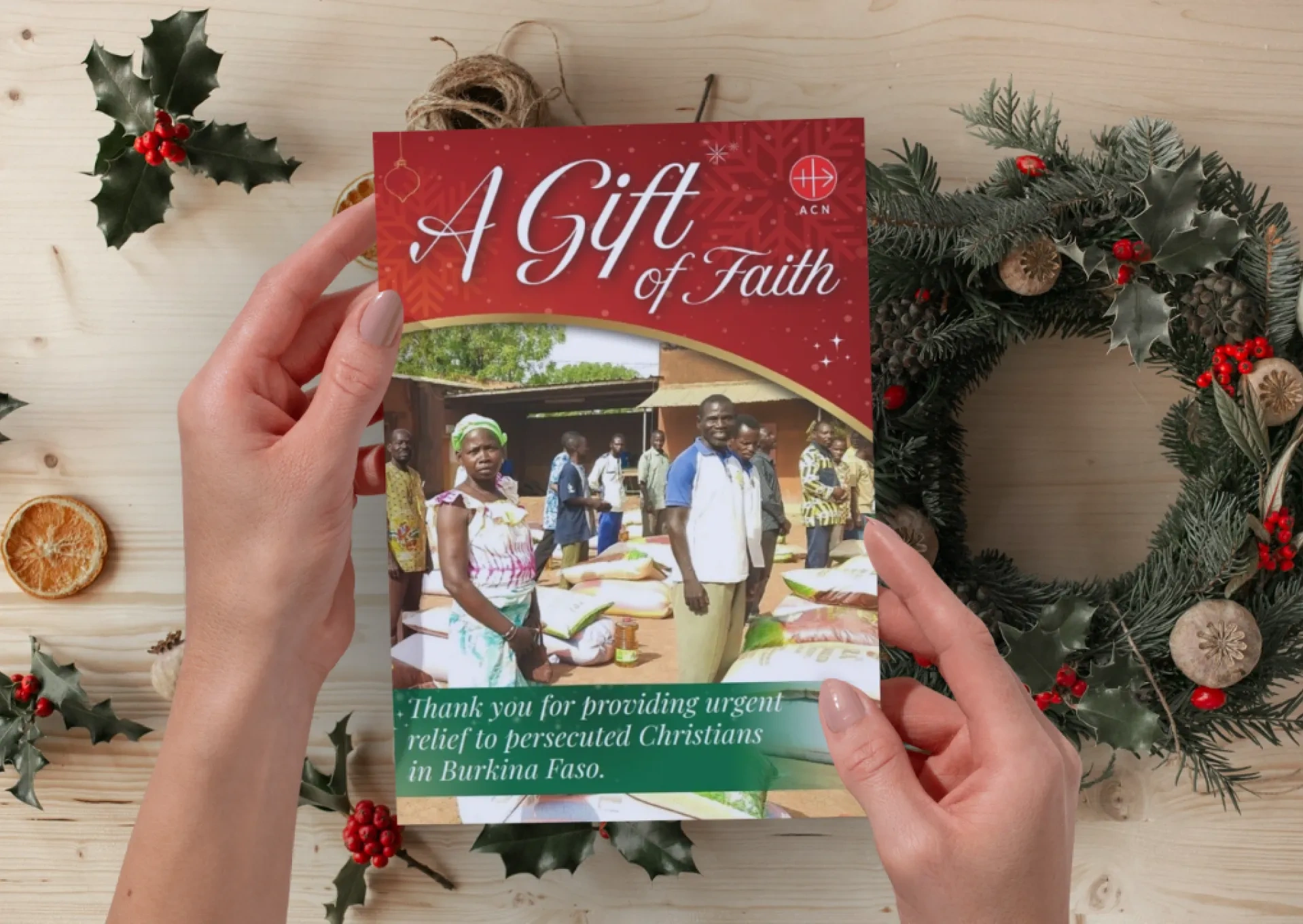 Gift of Faith charity donation Christmas card