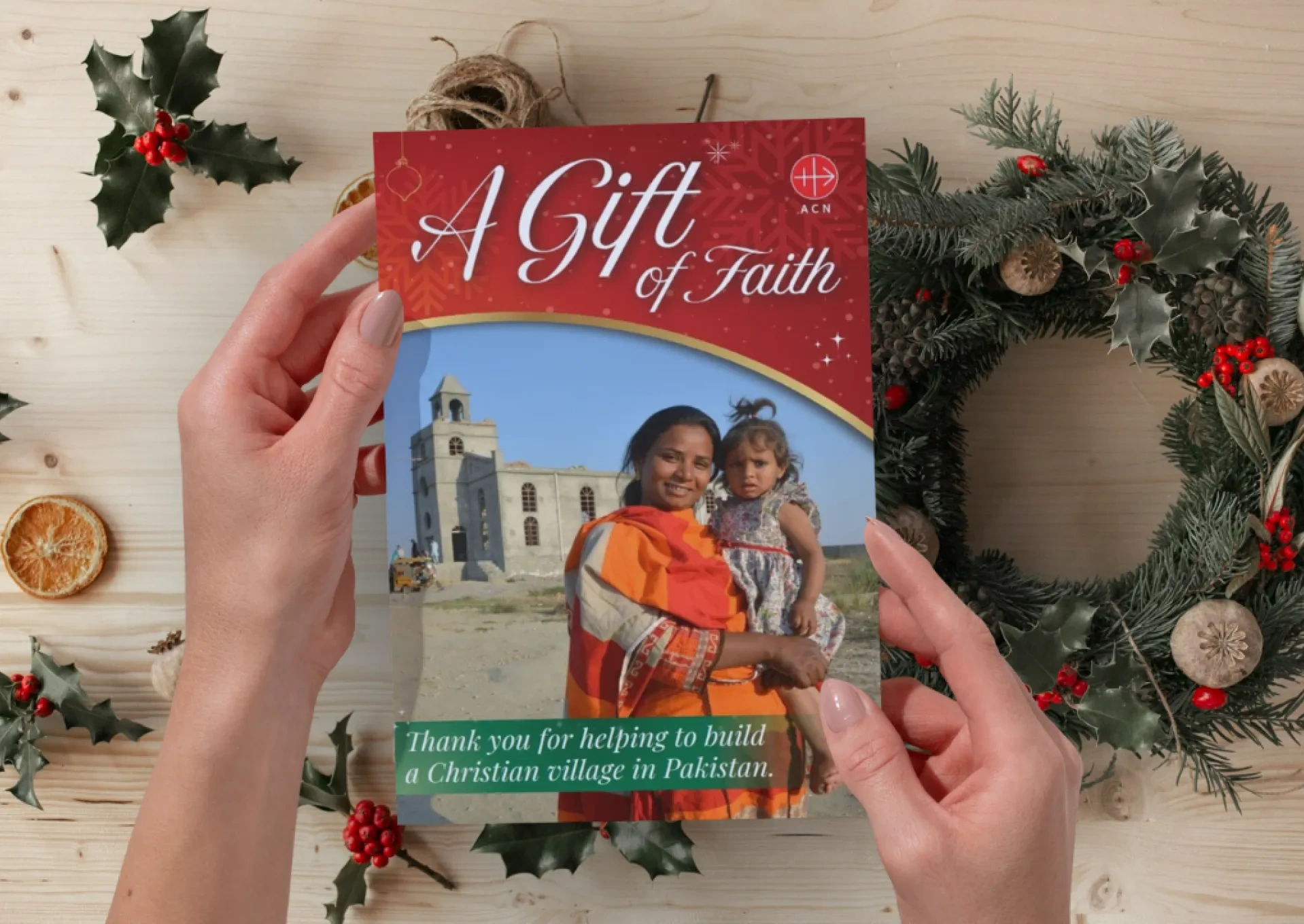 Gift of Faith charity donation Christmas card