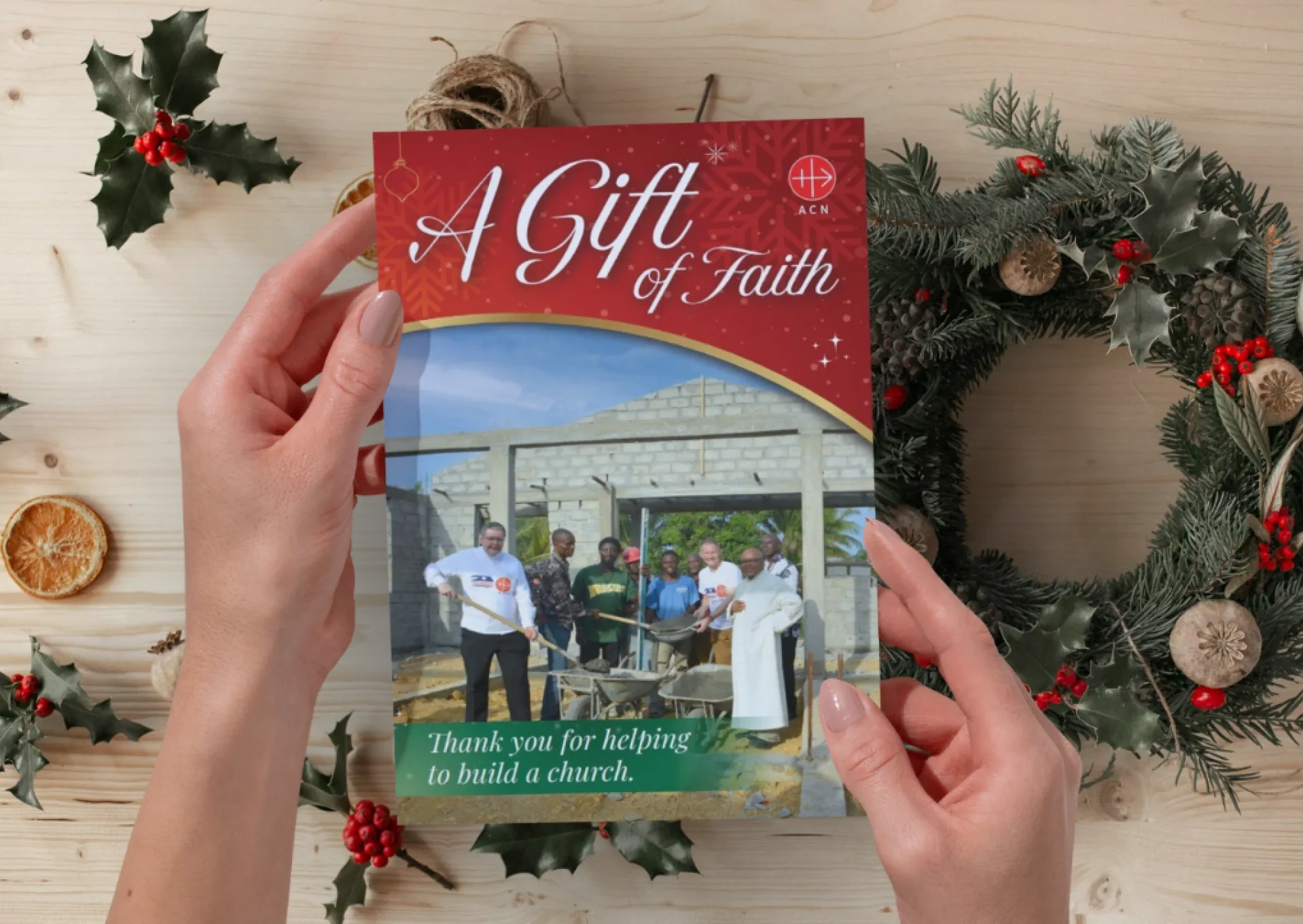 Gift of Faith charity donation Christmas card