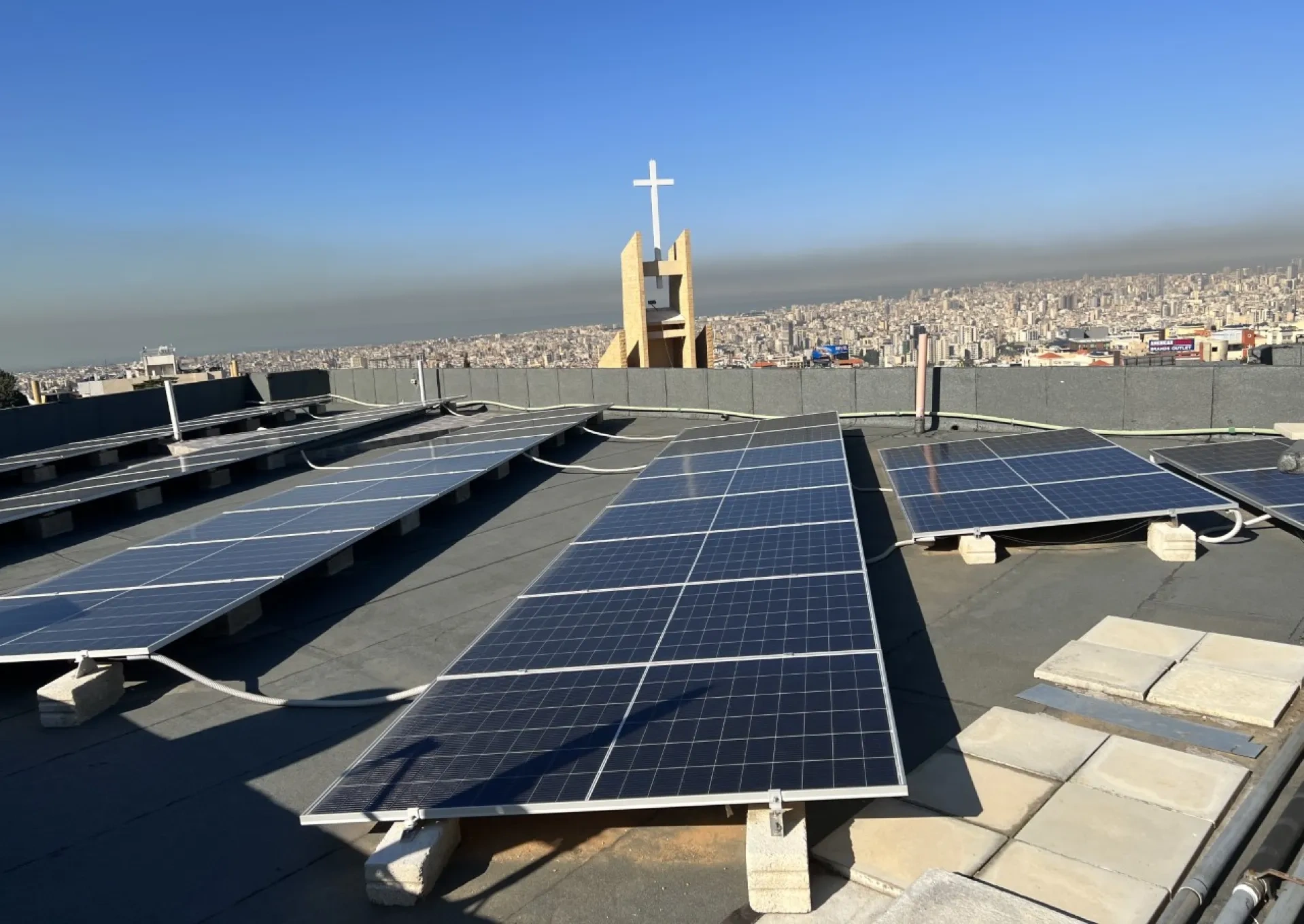 Solar panels setup as part of ACN