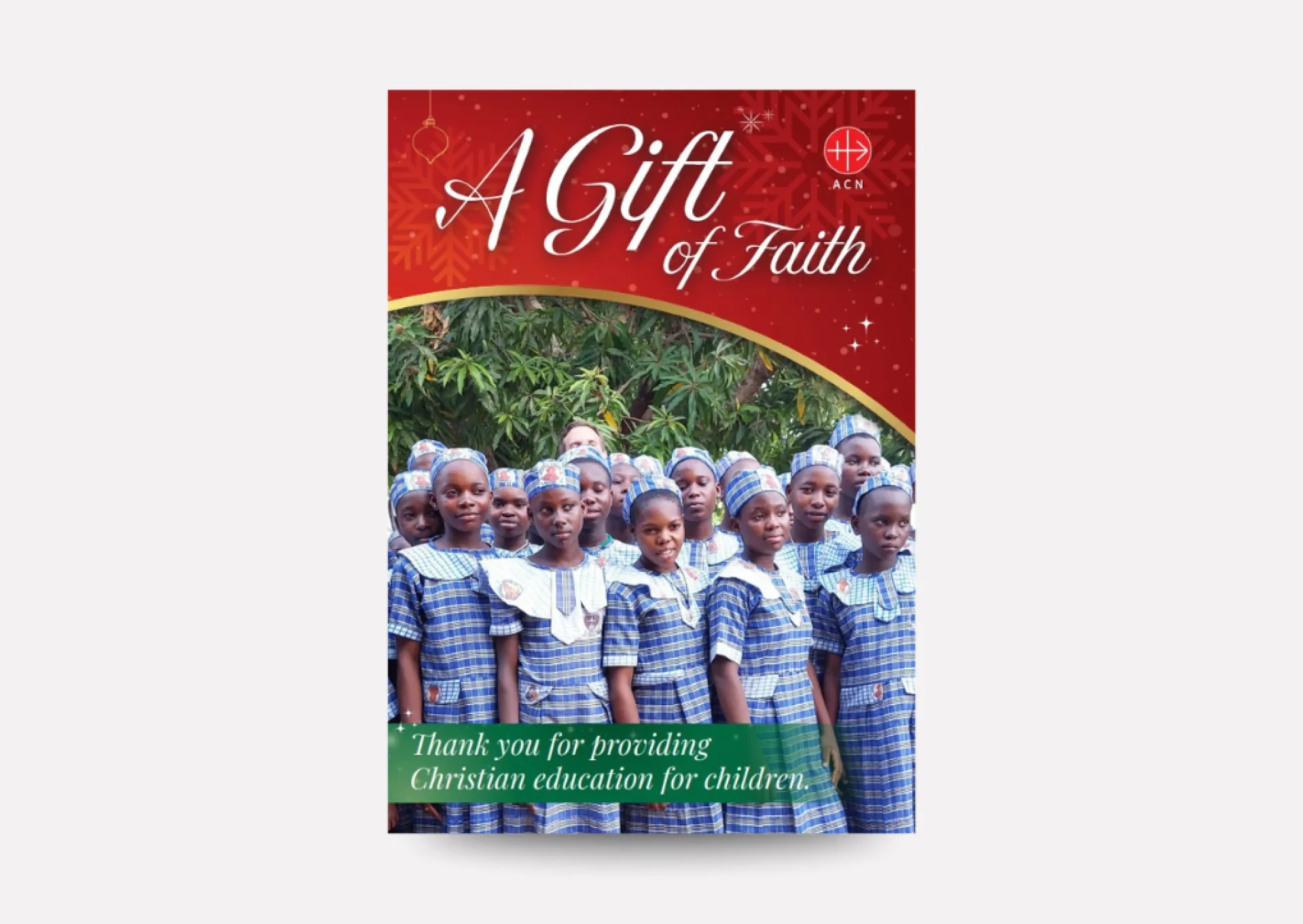 Gift of Faith charity donation Christmas card