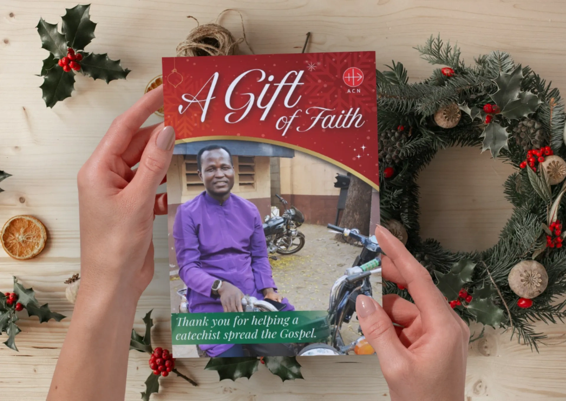 Gift of Faith charity donation Christmas card