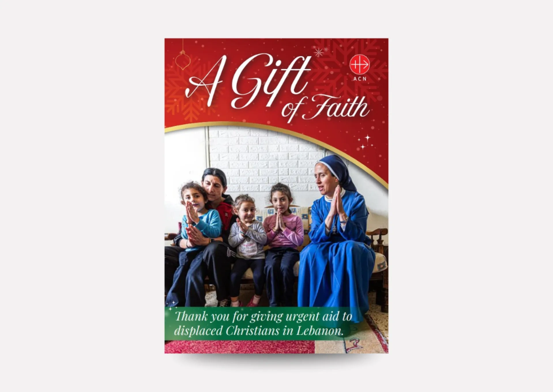 Gift of Faith charity donation Christmas card
