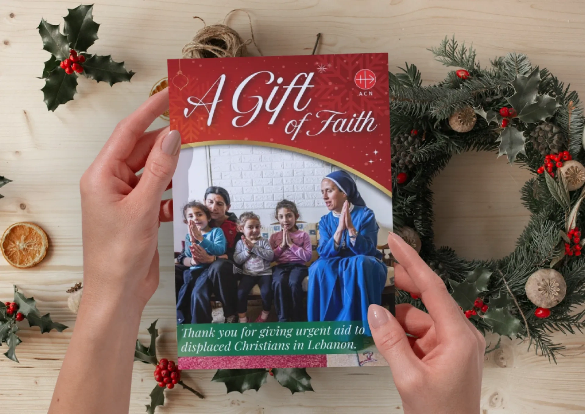 Gift of Faith charity donation Christmas card