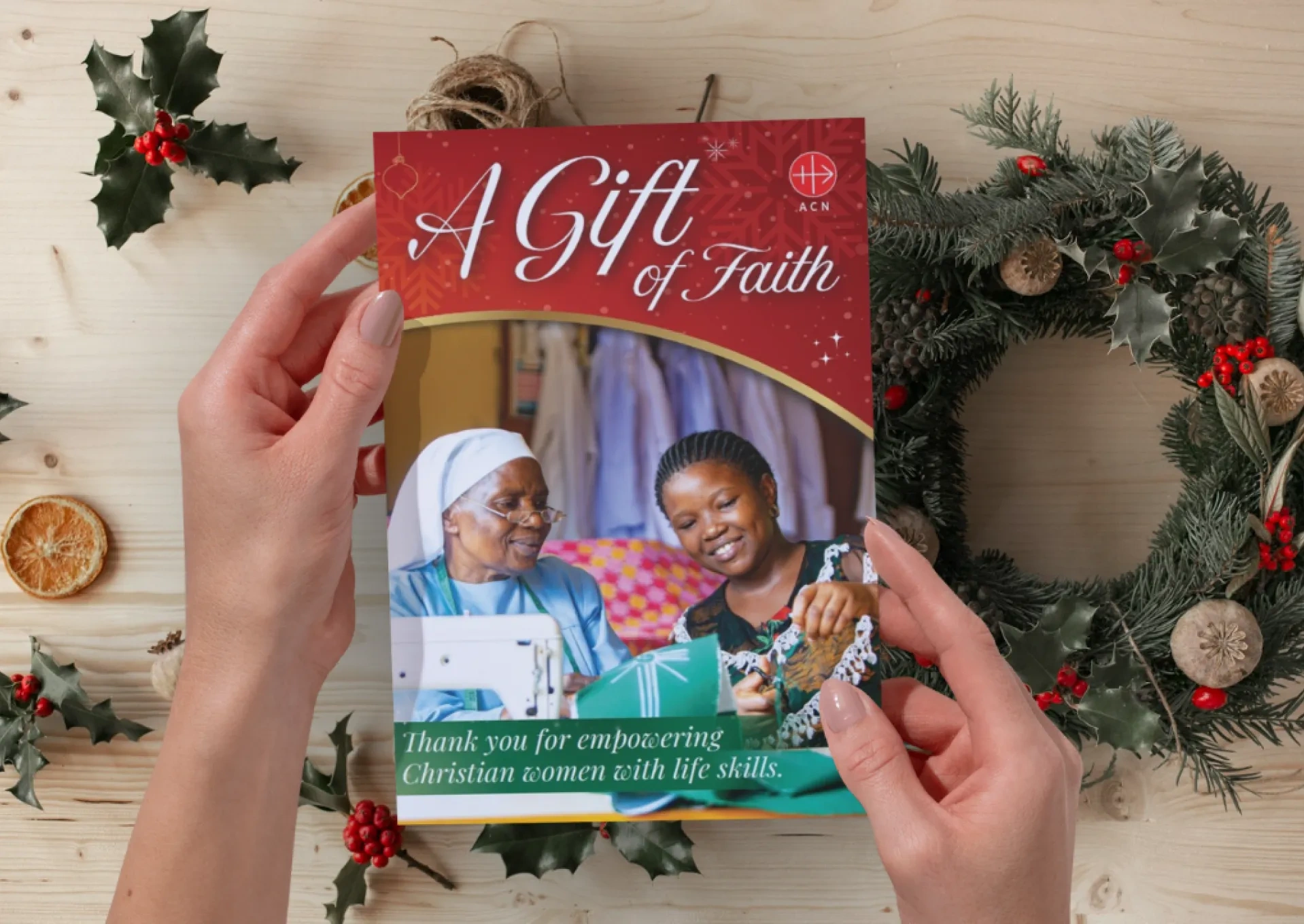Gift of Faith charity donation Christmas card