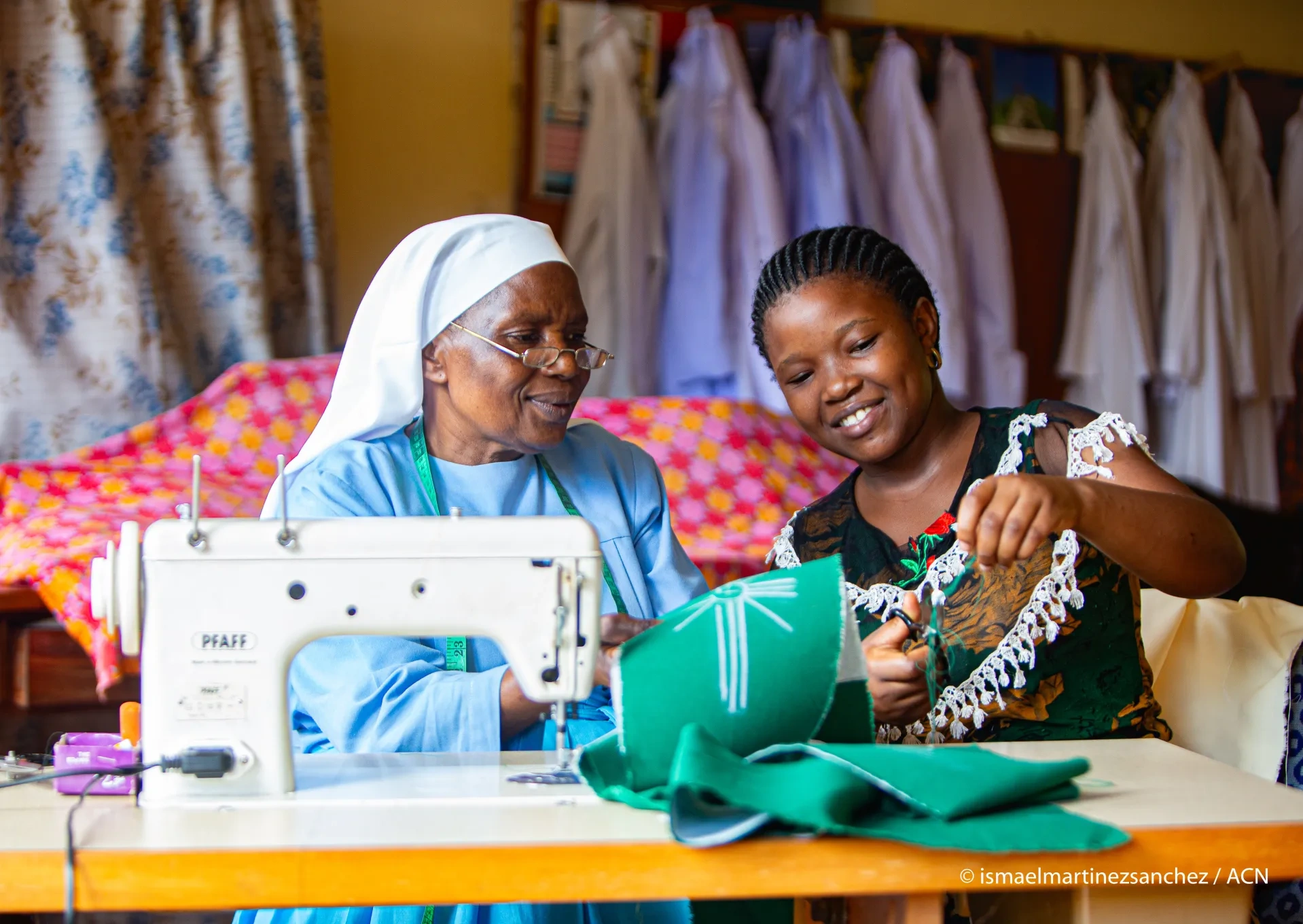 A Sister teaching another woman lifeskills