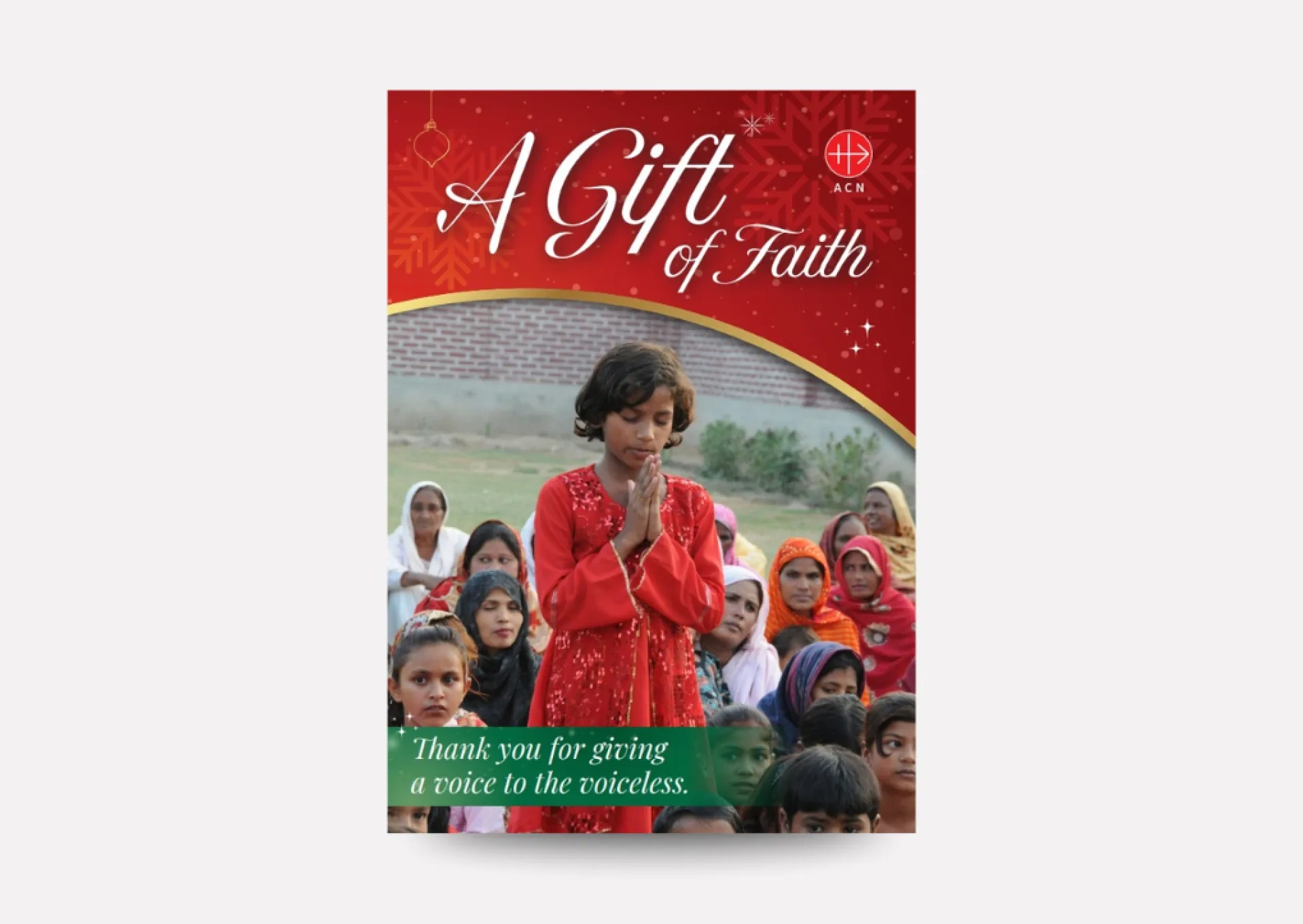 Gift of Faith charity donation Christmas card