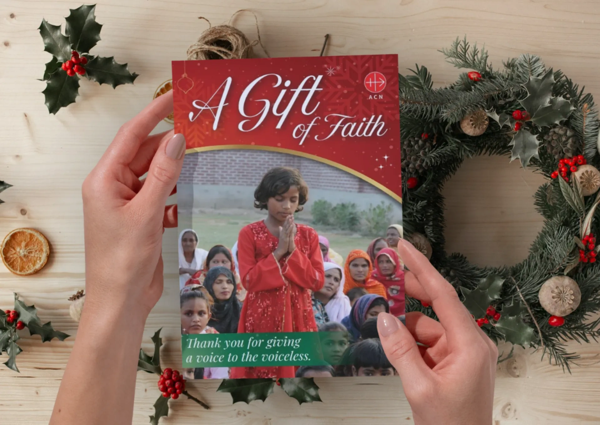 Gift of Faith charity donation Christmas card