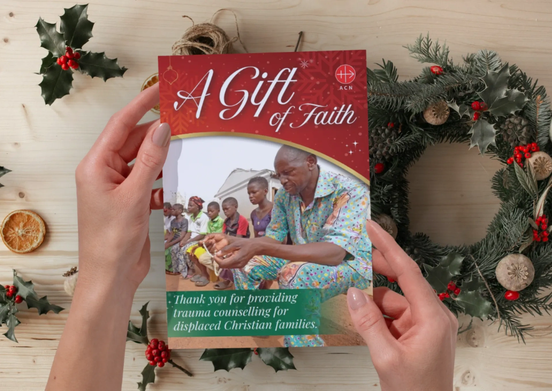 Gift of Faith charity donation Christmas card