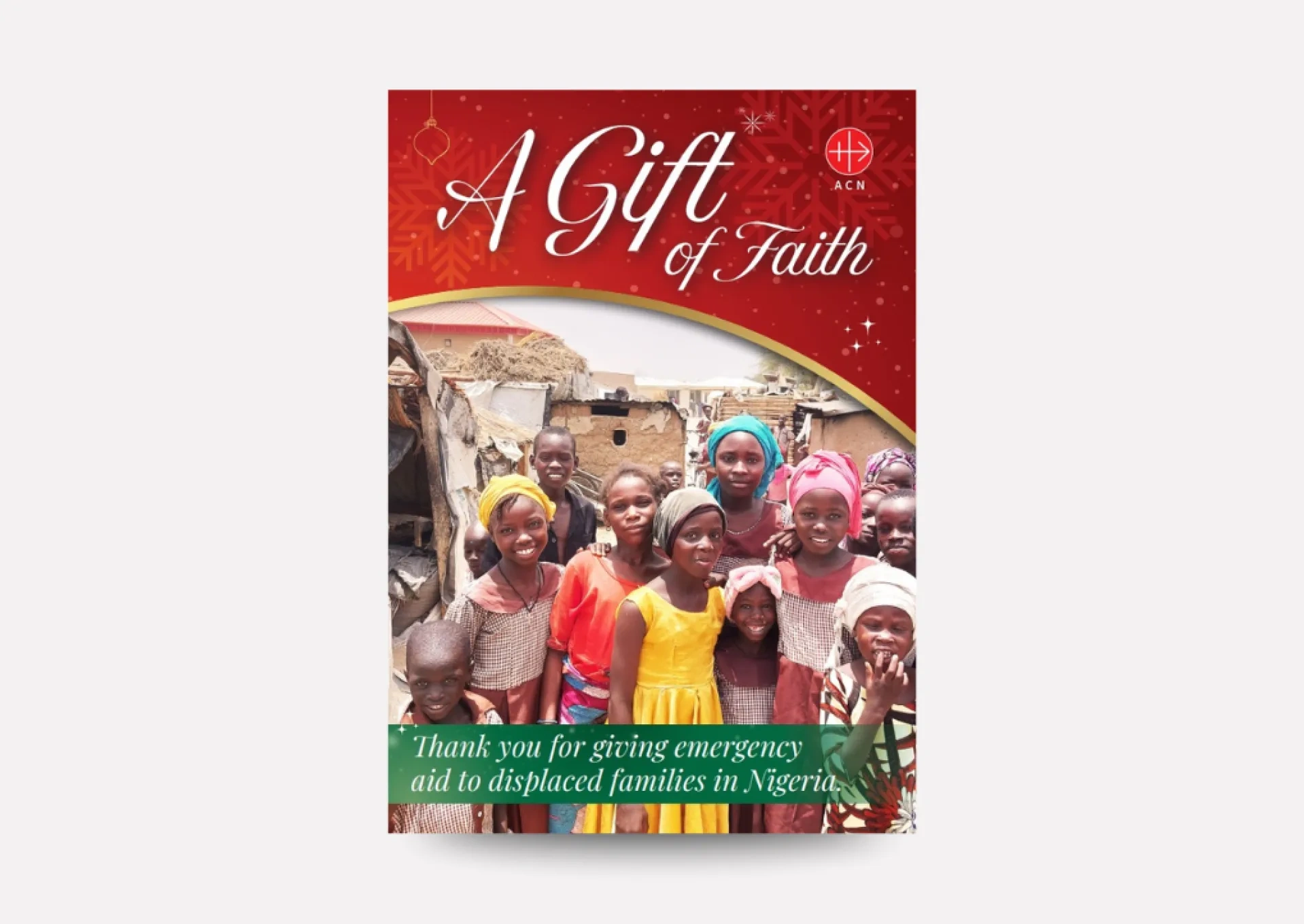 Gift of Faith charity donation Christmas card