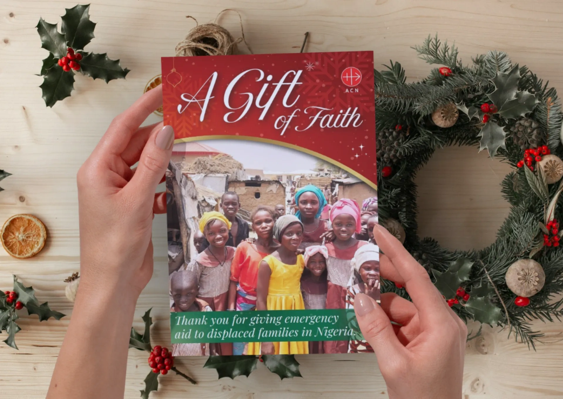 Gift of Faith charity donation Christmas card