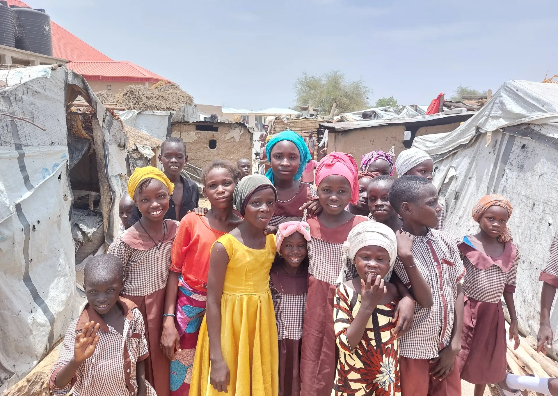 Nigerian families in IDP camp