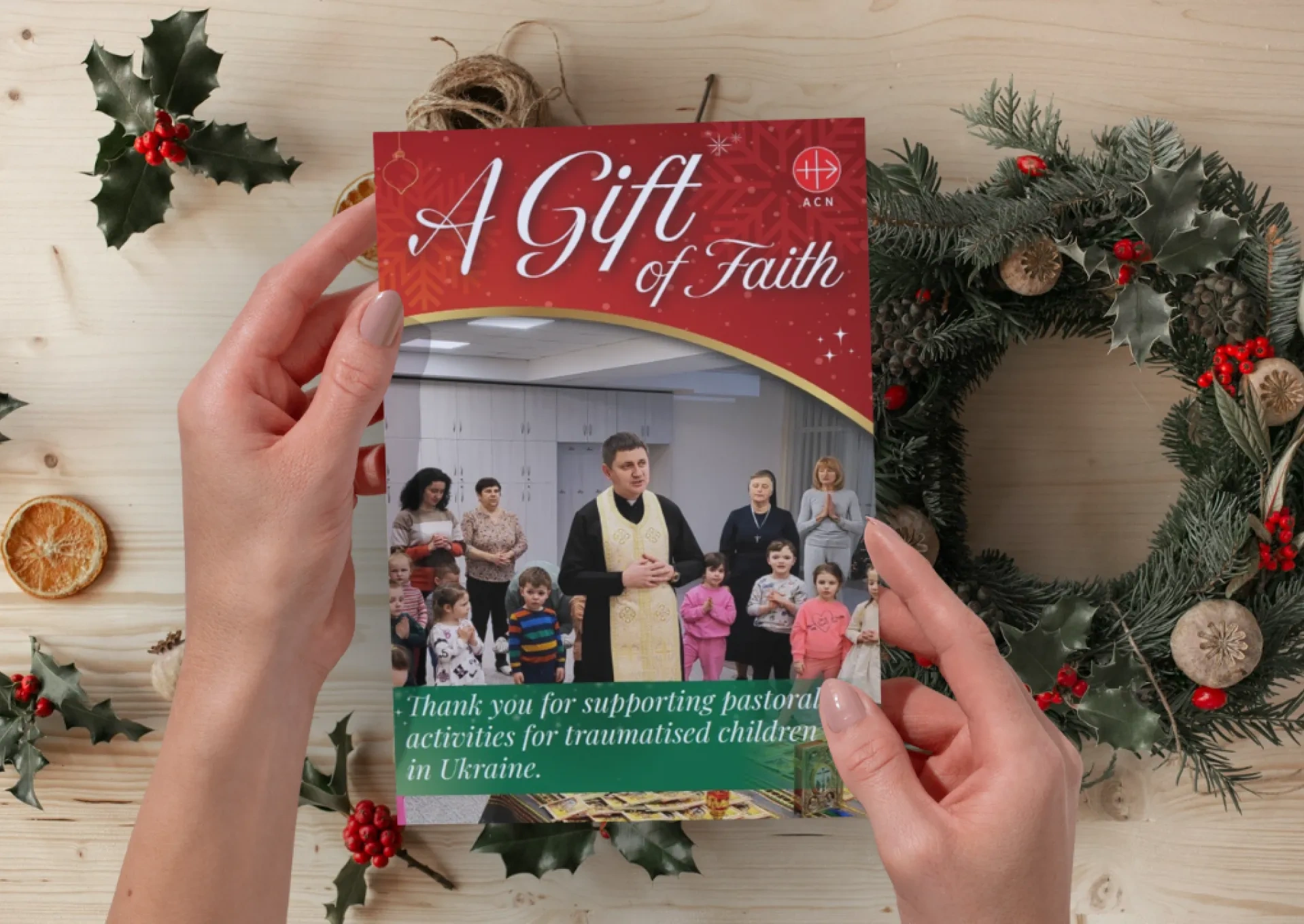 Gift of Faith charity donation Christmas card