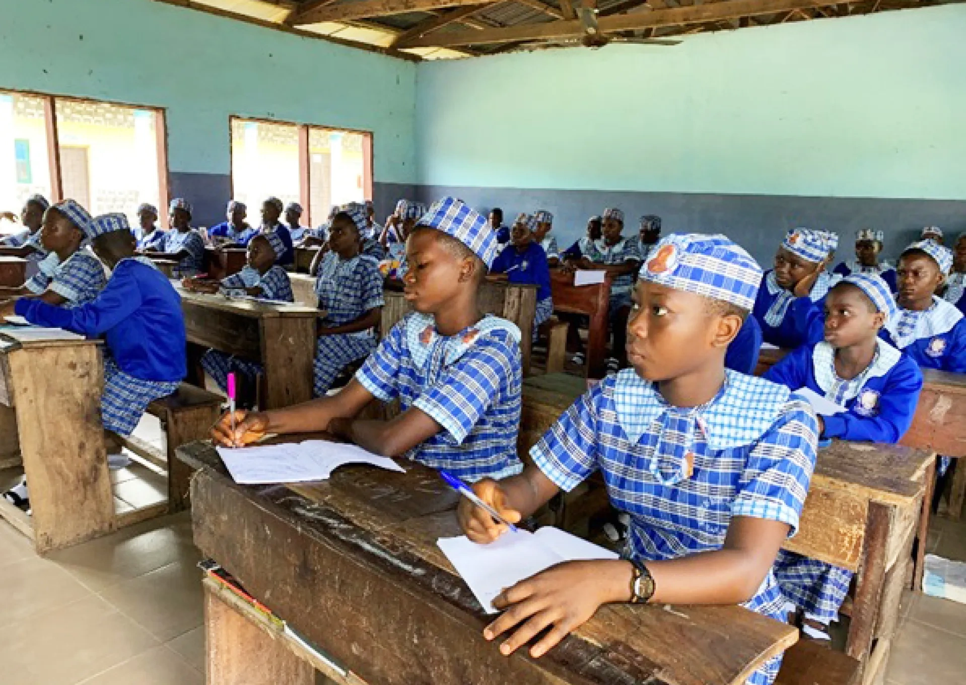 Displaced Christian youth in school