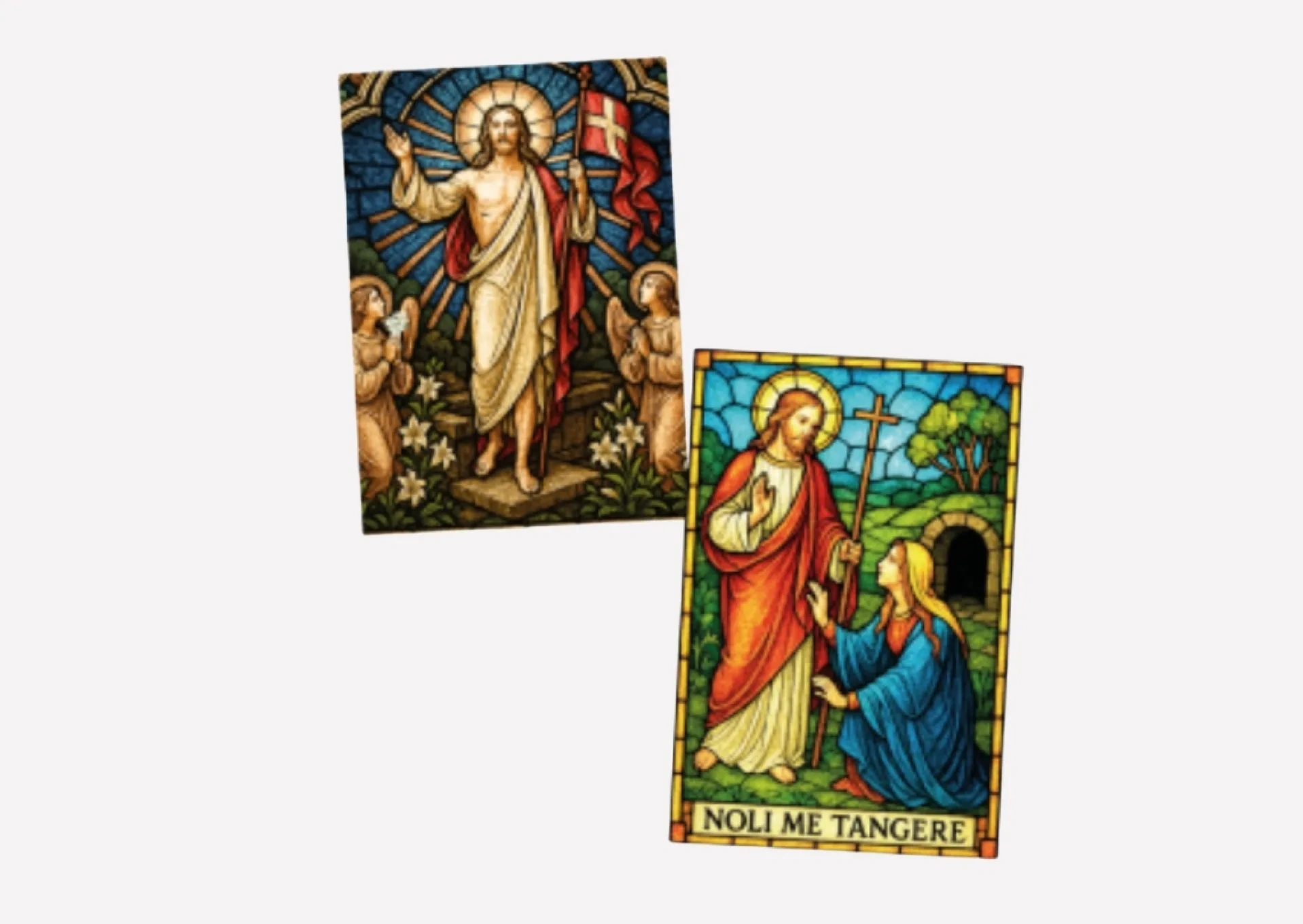 Stained Glass Easter Cards Twin Pack