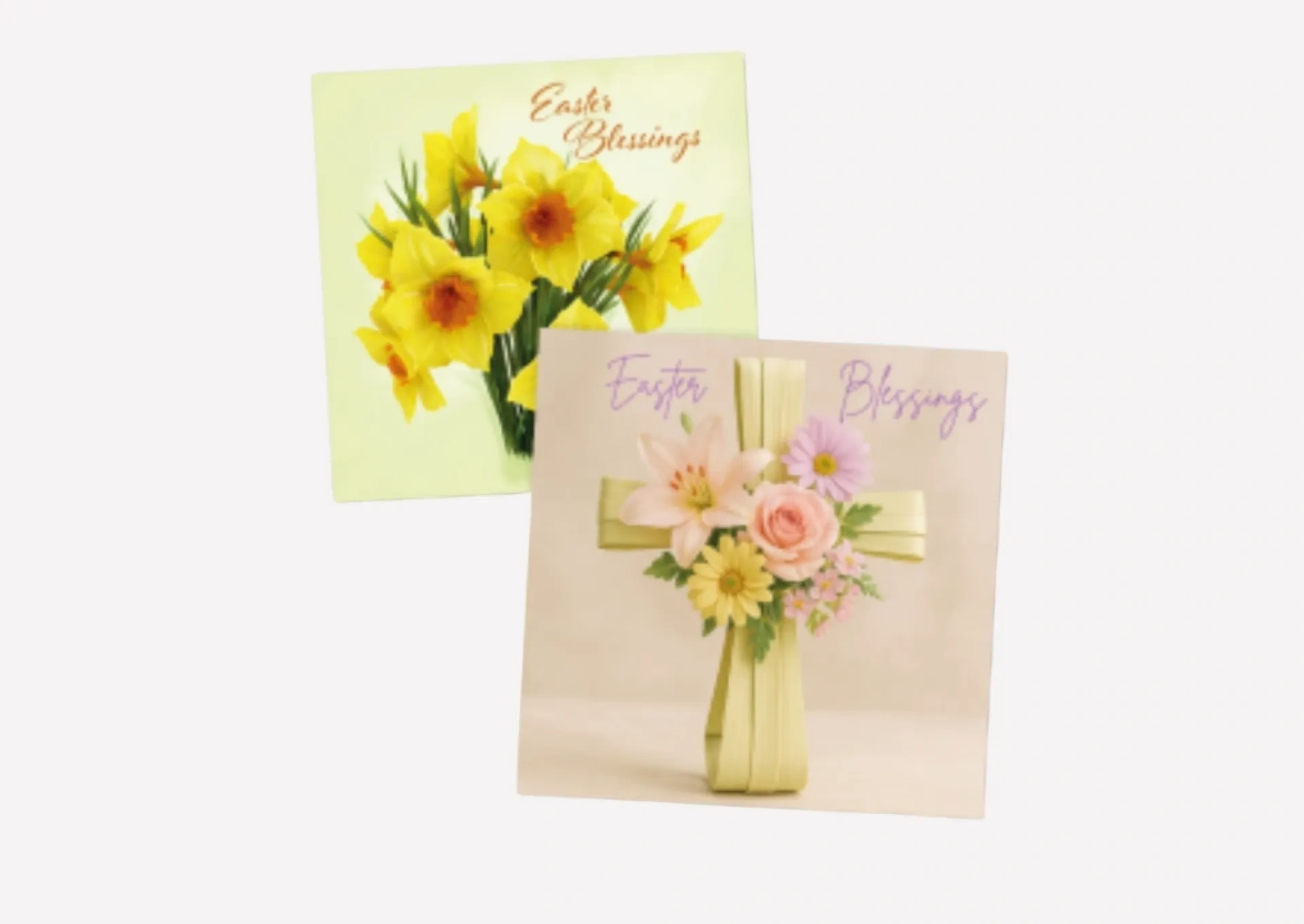 Floral Easter Cards Twin Pack