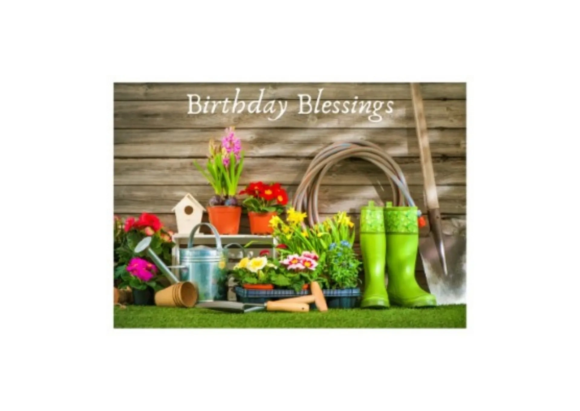 Spring Garden Birthday Card