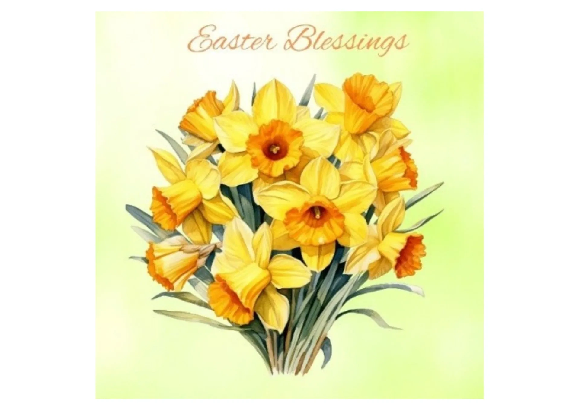 Easter Blessings Daffodils