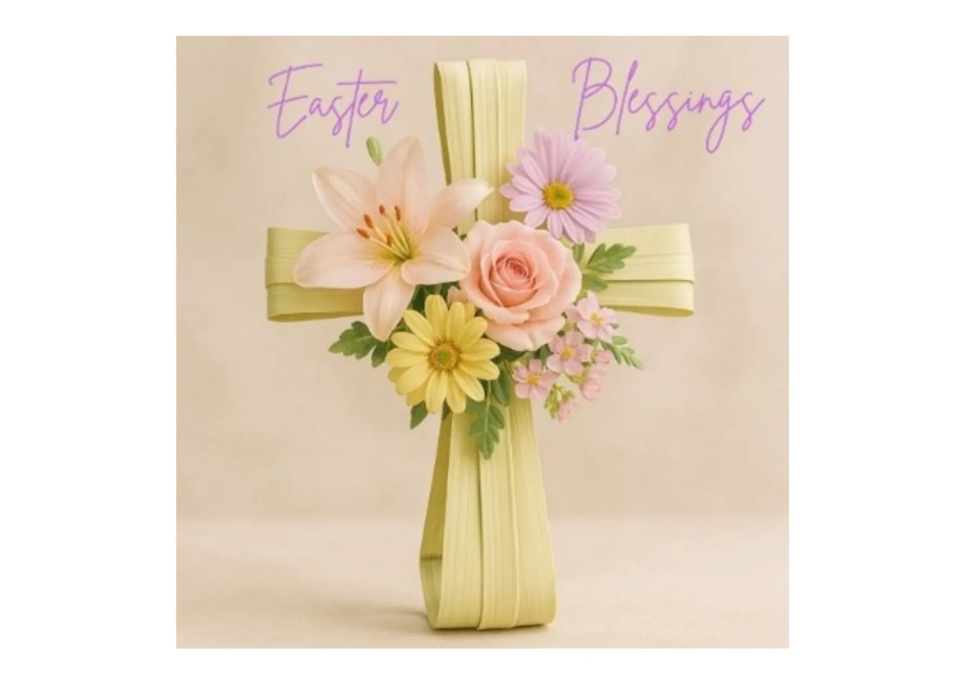 Easter Floral Cross