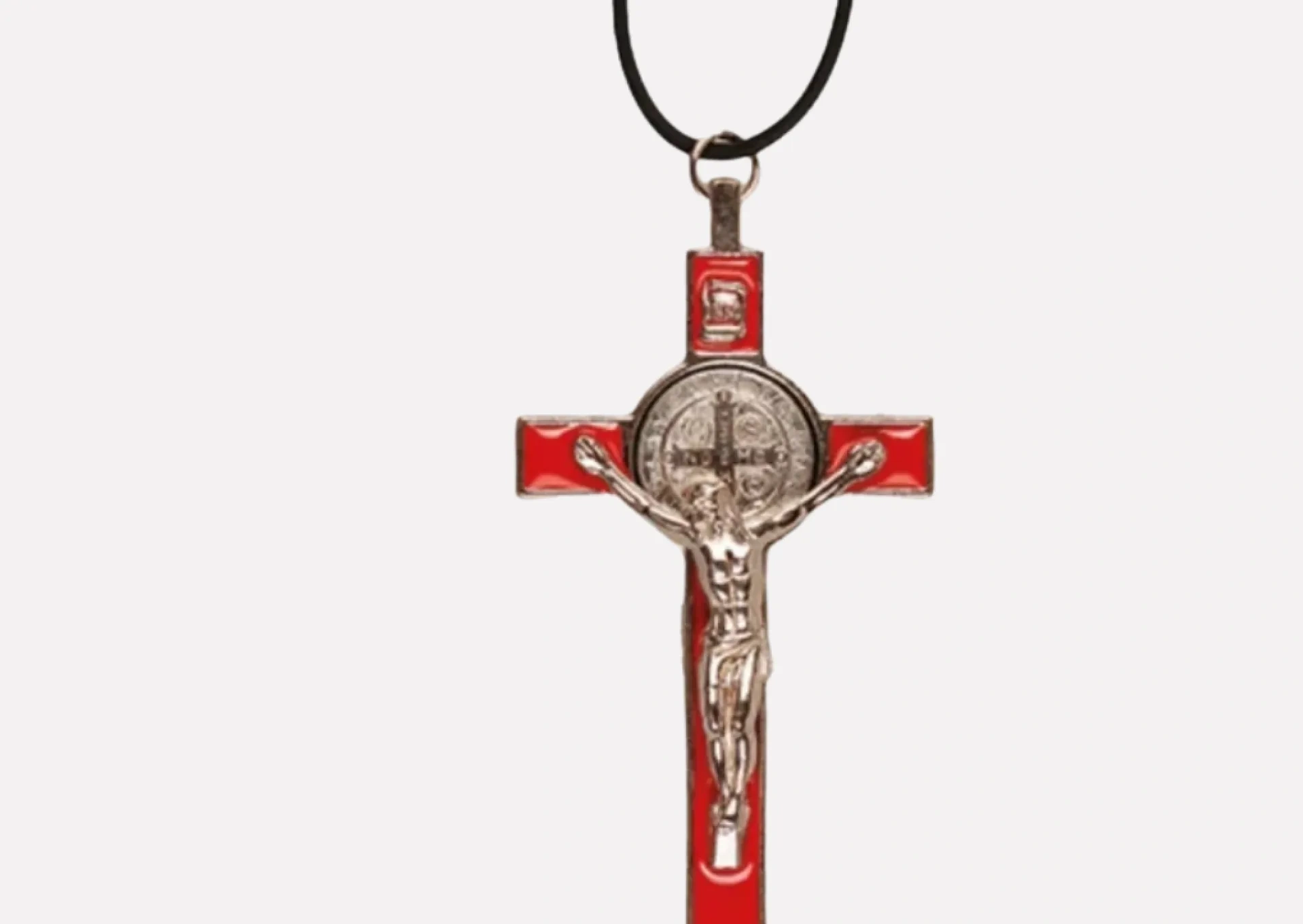 Saint Benedict Red Crucifix
