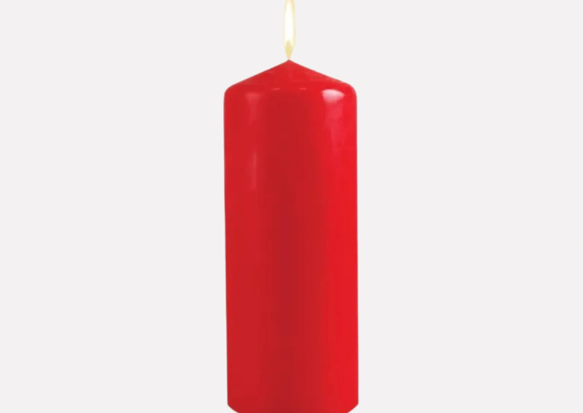 Red Pillar Candle