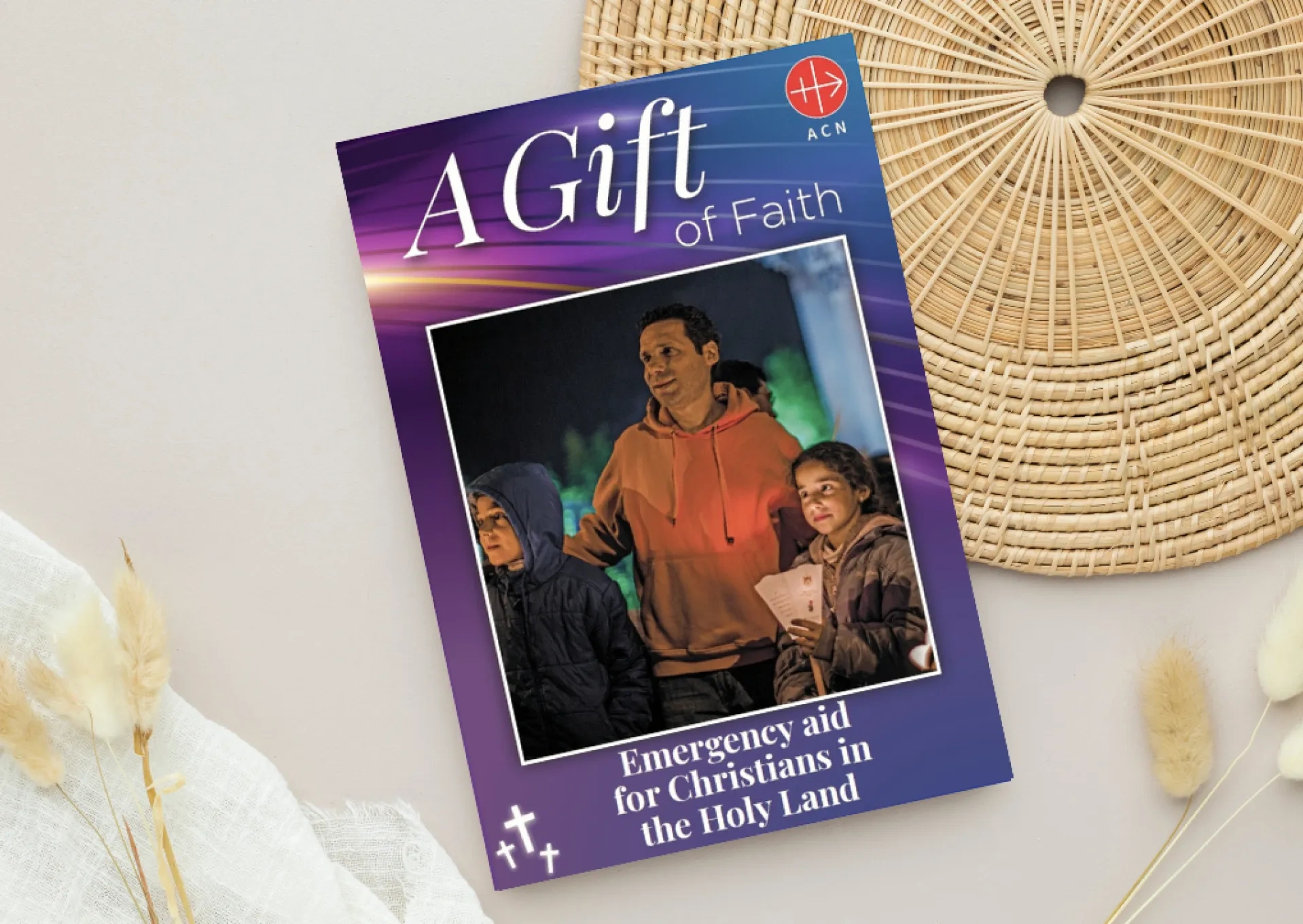 ACN Gift of Faith card on a desk